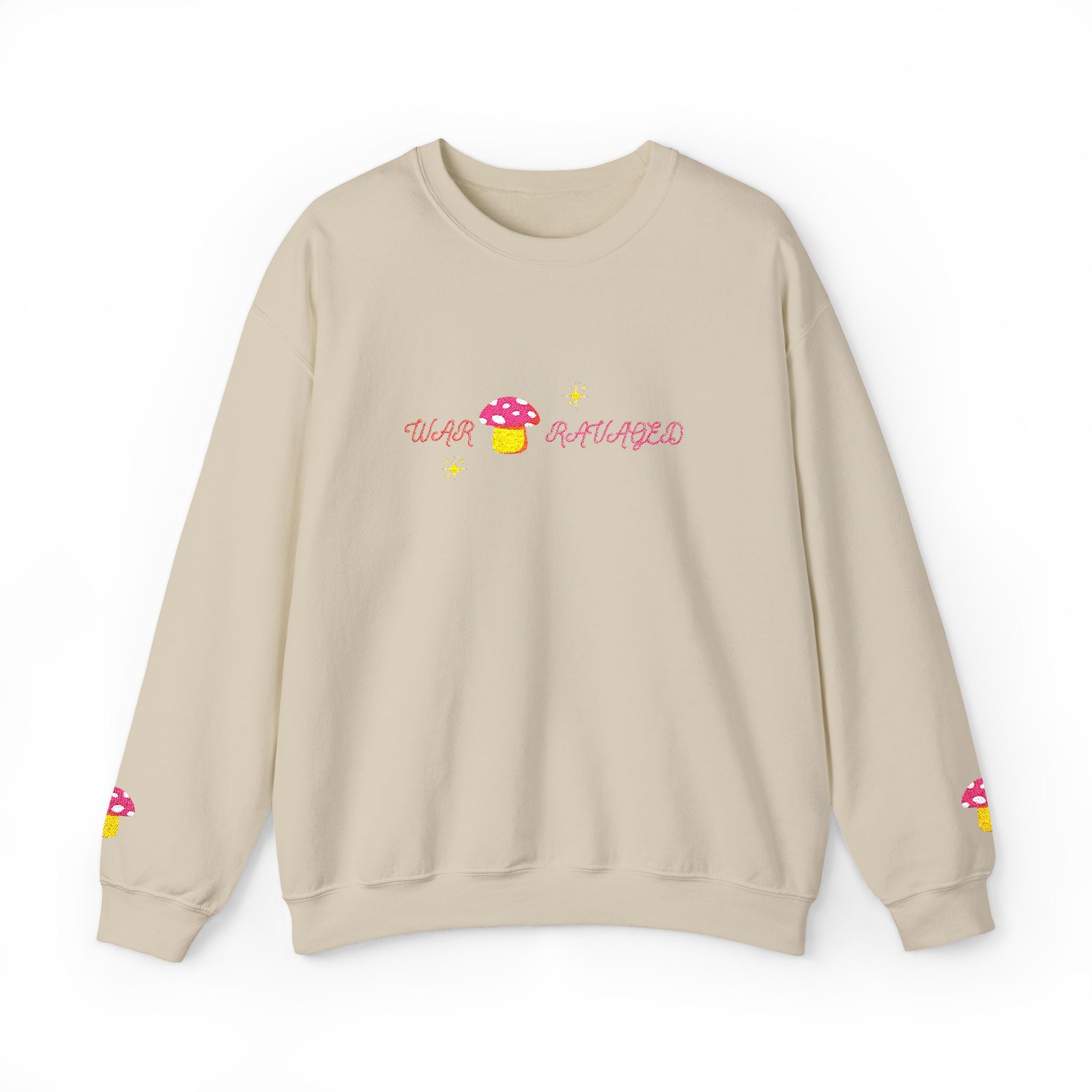Cozy Mushroom 'War Ravaged' Magic Crewneck Sweatshirt