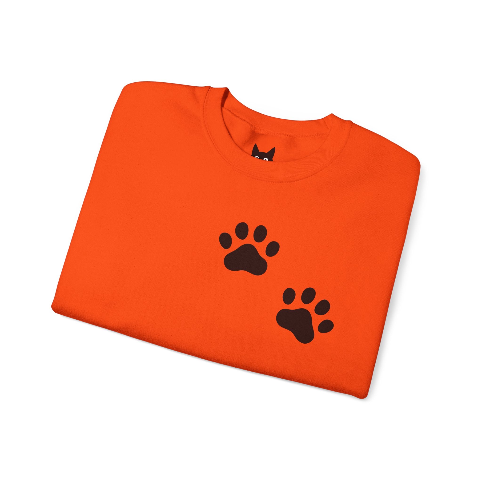 Paw Print Crewneck Sweatshirt for Cat Lovers