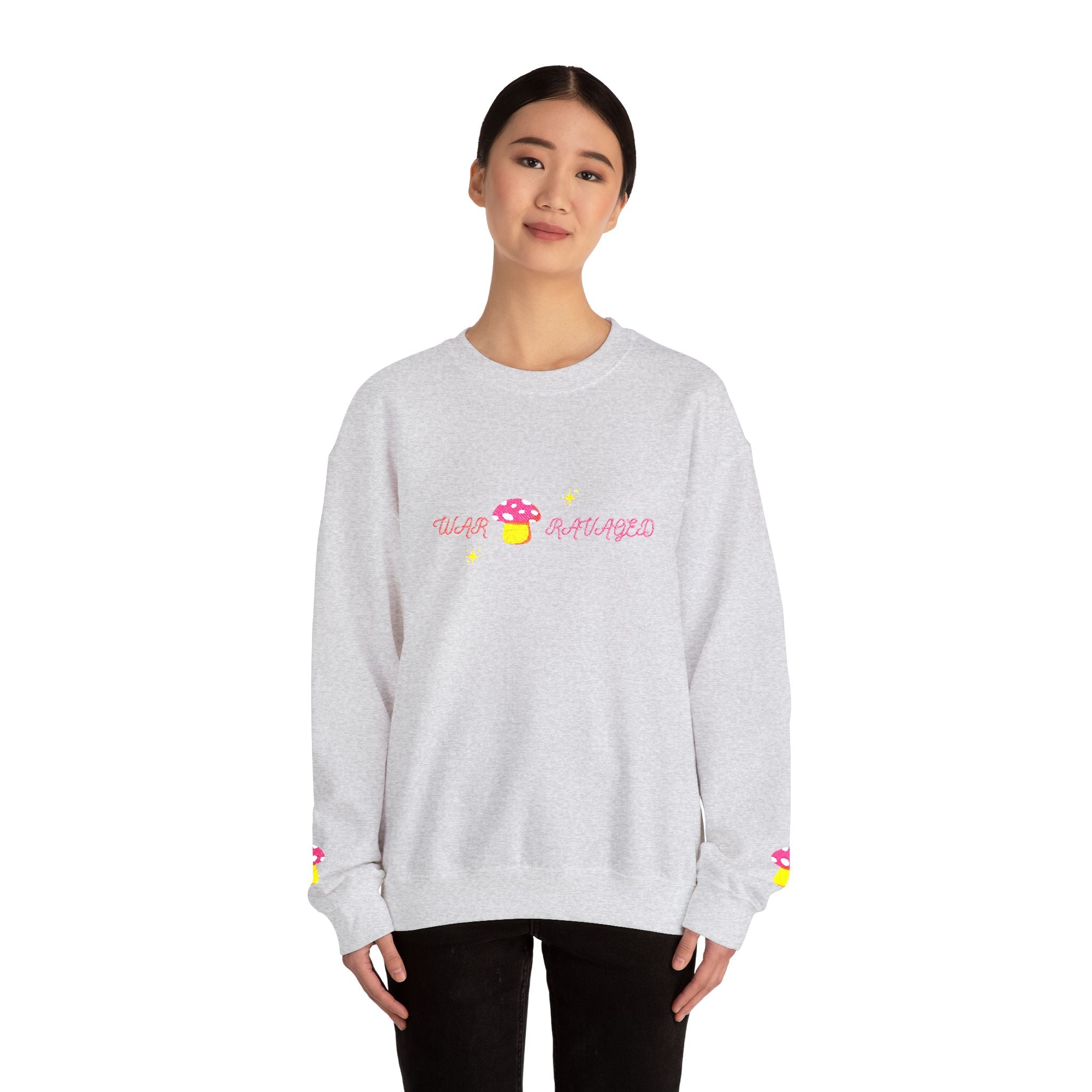 Cozy Mushroom 'War Ravaged' Magic Crewneck Sweatshirt