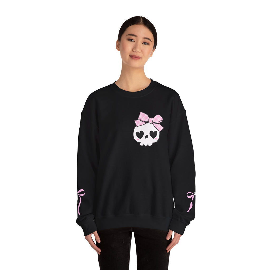 Cute Skull Bow Crewneck Sweatshirt