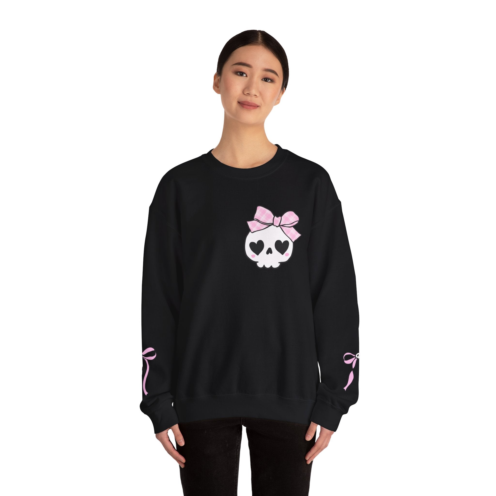Cute Skull Bow Crewneck Sweatshirt