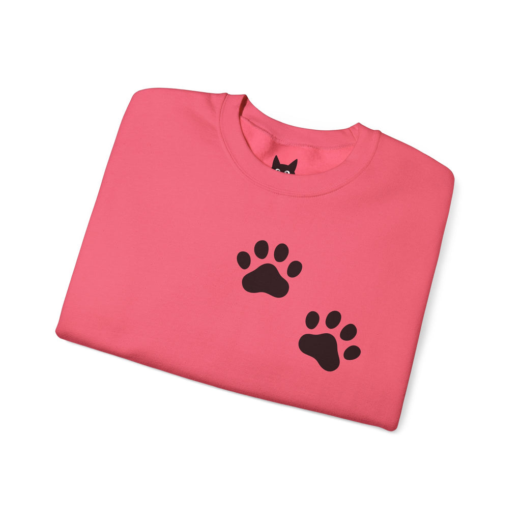 Paw Print Crewneck Sweatshirt for Cat Lovers