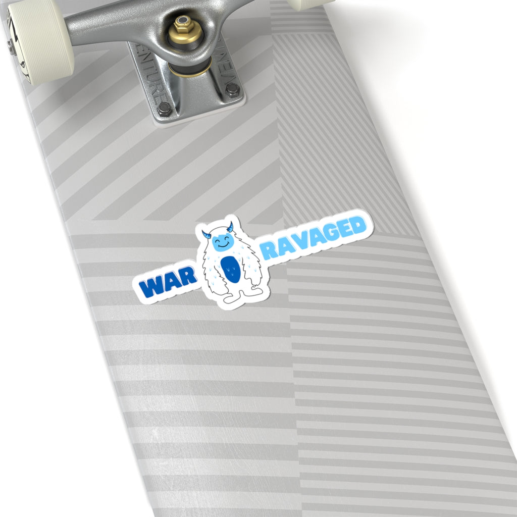 War Ravaged Portland Bigfoot Sasquatch Kiss-Cut Stickers