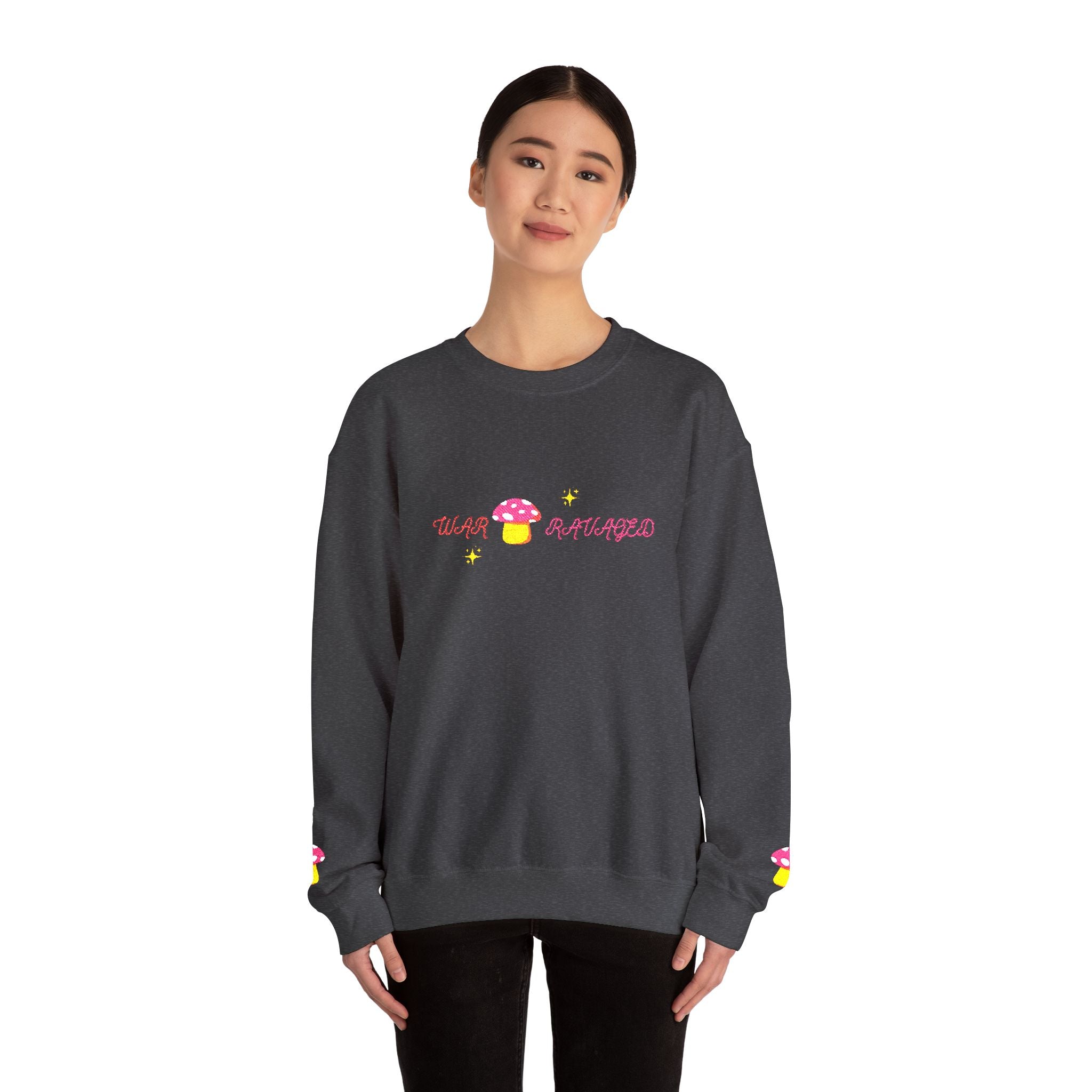 Cozy Mushroom 'War Ravaged' Magic Crewneck Sweatshirt