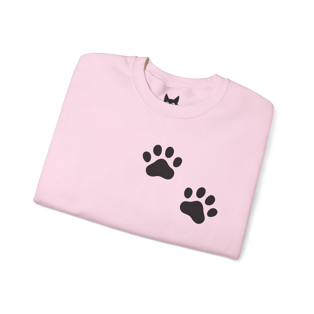 Paw Print Crewneck Sweatshirt for Cat Lovers