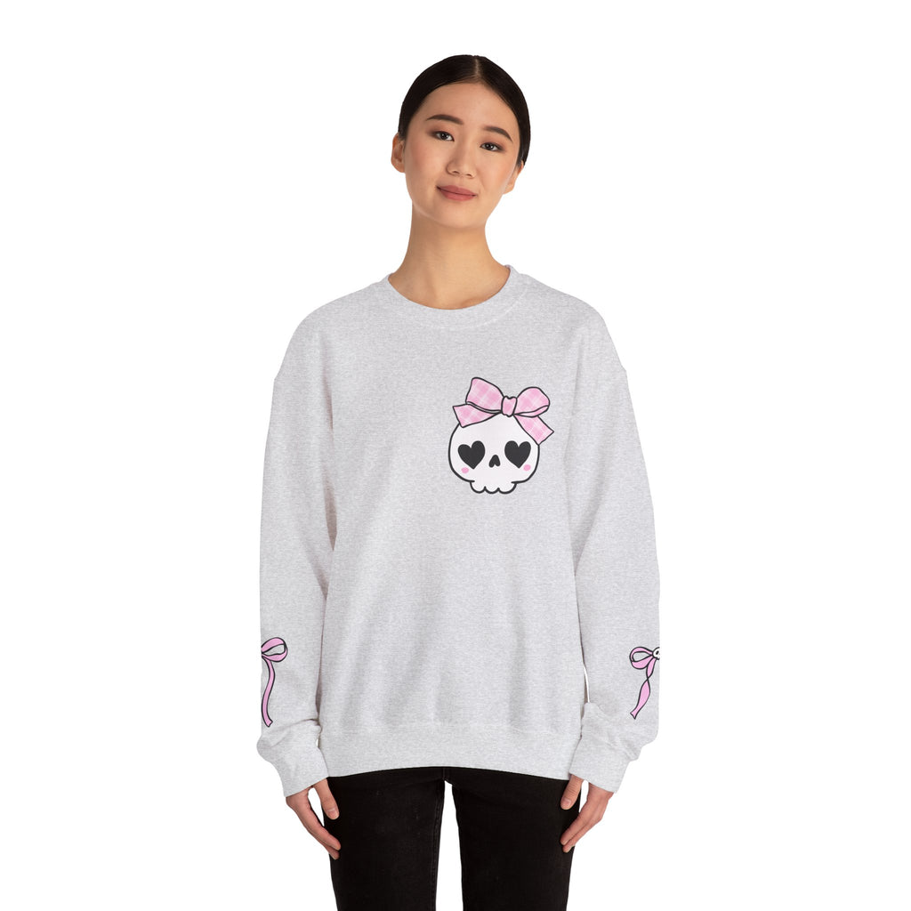 Cute Skull Bow Crewneck Sweatshirt