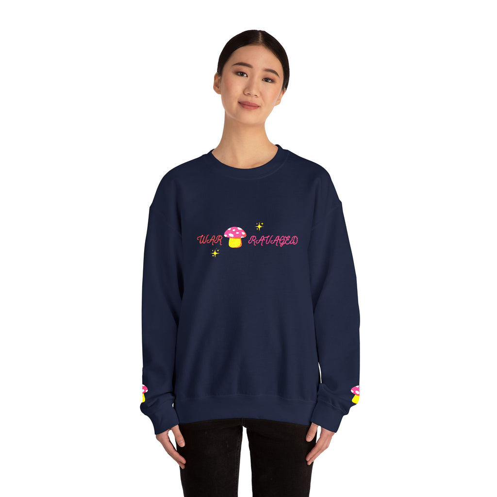 Cozy Mushroom 'War Ravaged' Magic Crewneck Sweatshirt
