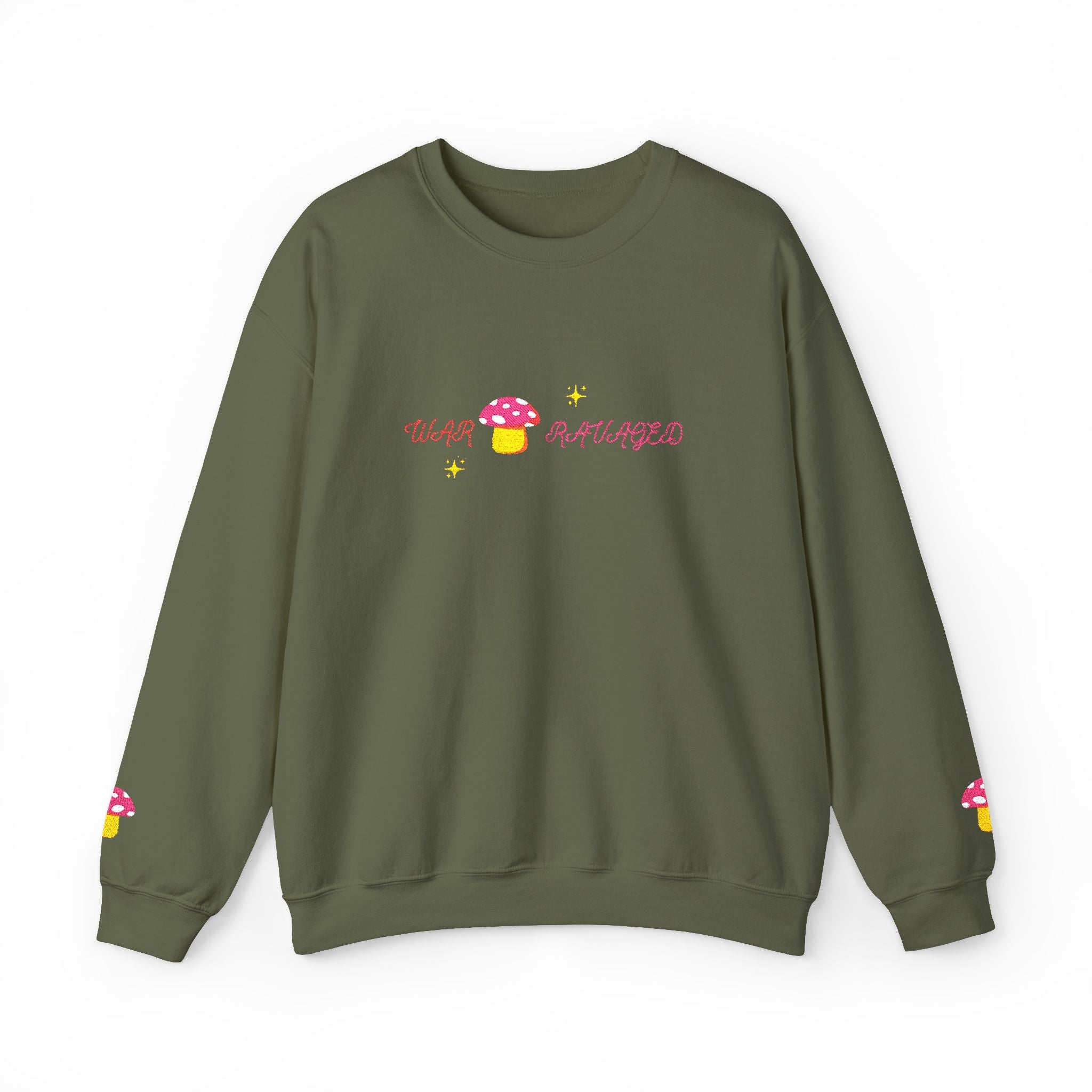 Cozy Mushroom 'War Ravaged' Magic Crewneck Sweatshirt