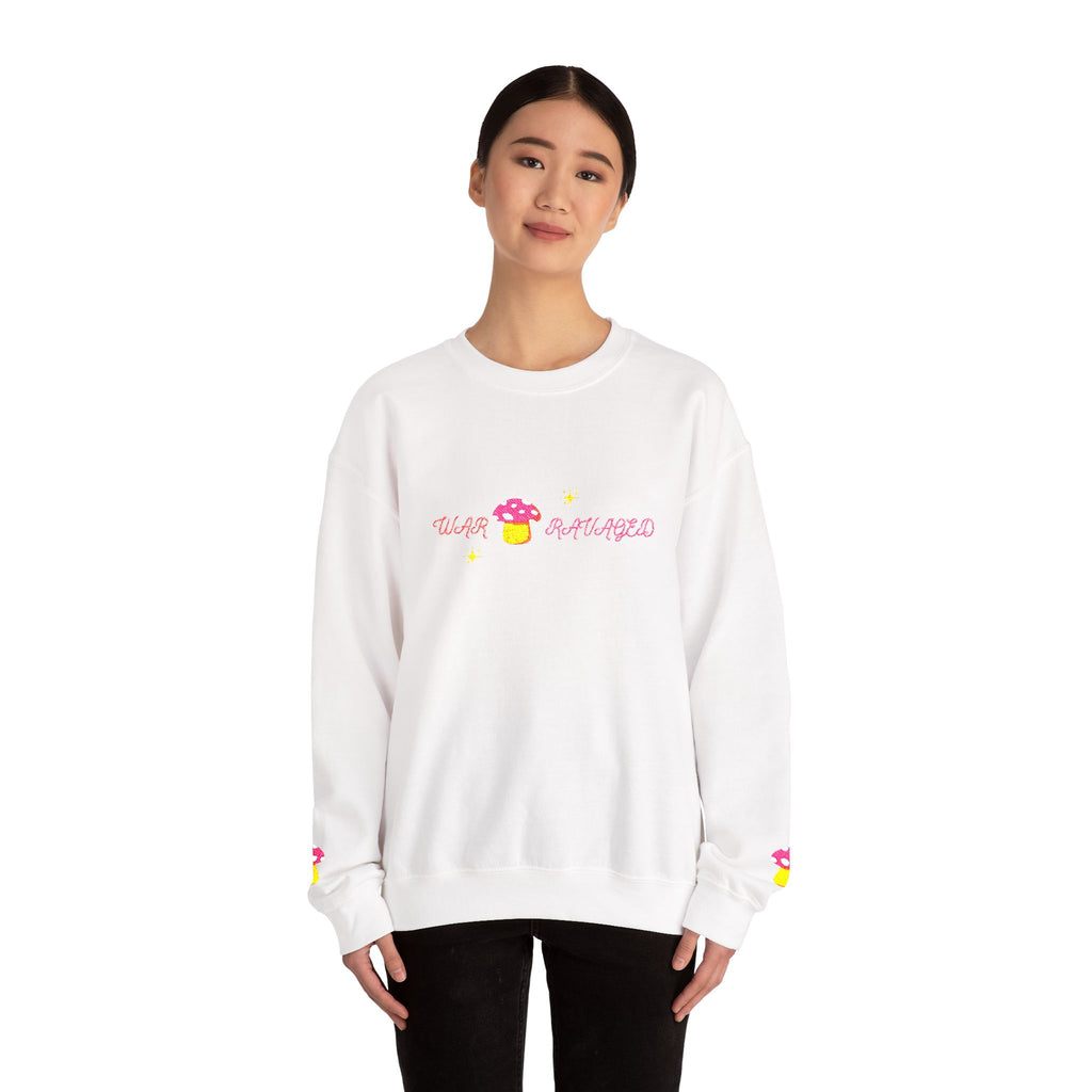 Cozy Mushroom 'War Ravaged' Magic Crewneck Sweatshirt