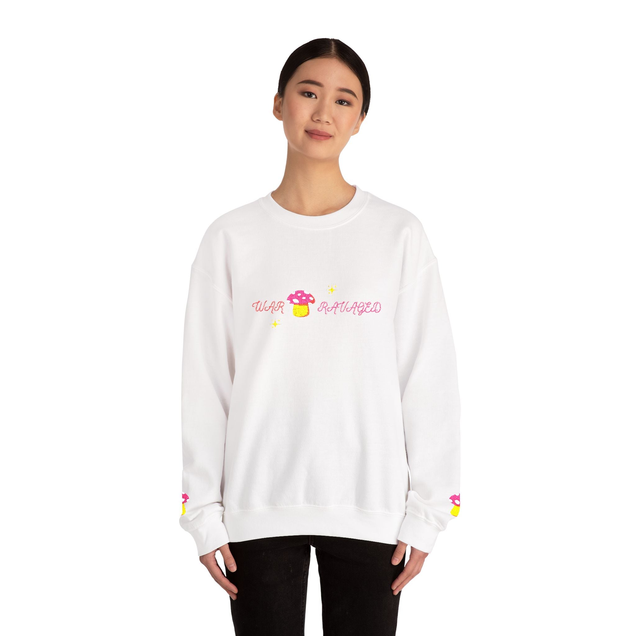 Cozy Mushroom 'War Ravaged' Magic Crewneck Sweatshirt