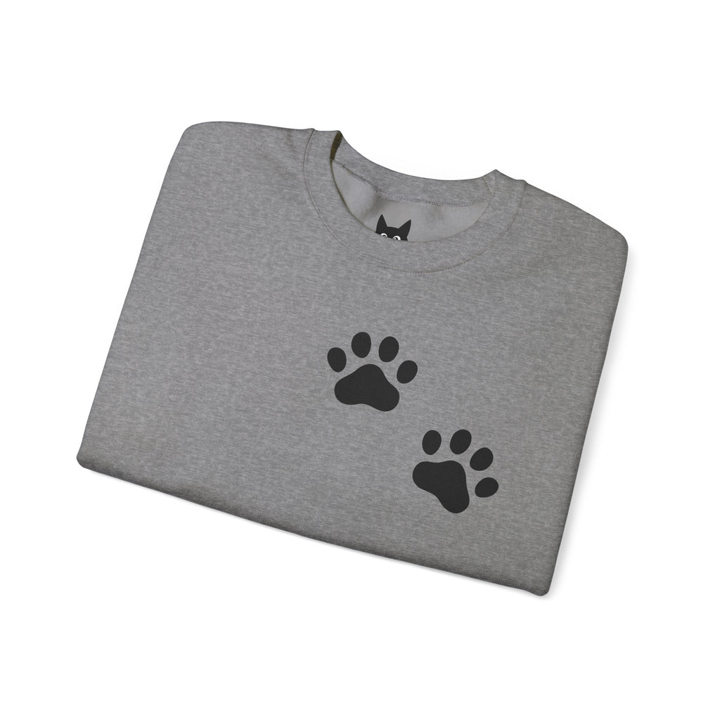 Paw Print Crewneck Sweatshirt for Cat Lovers