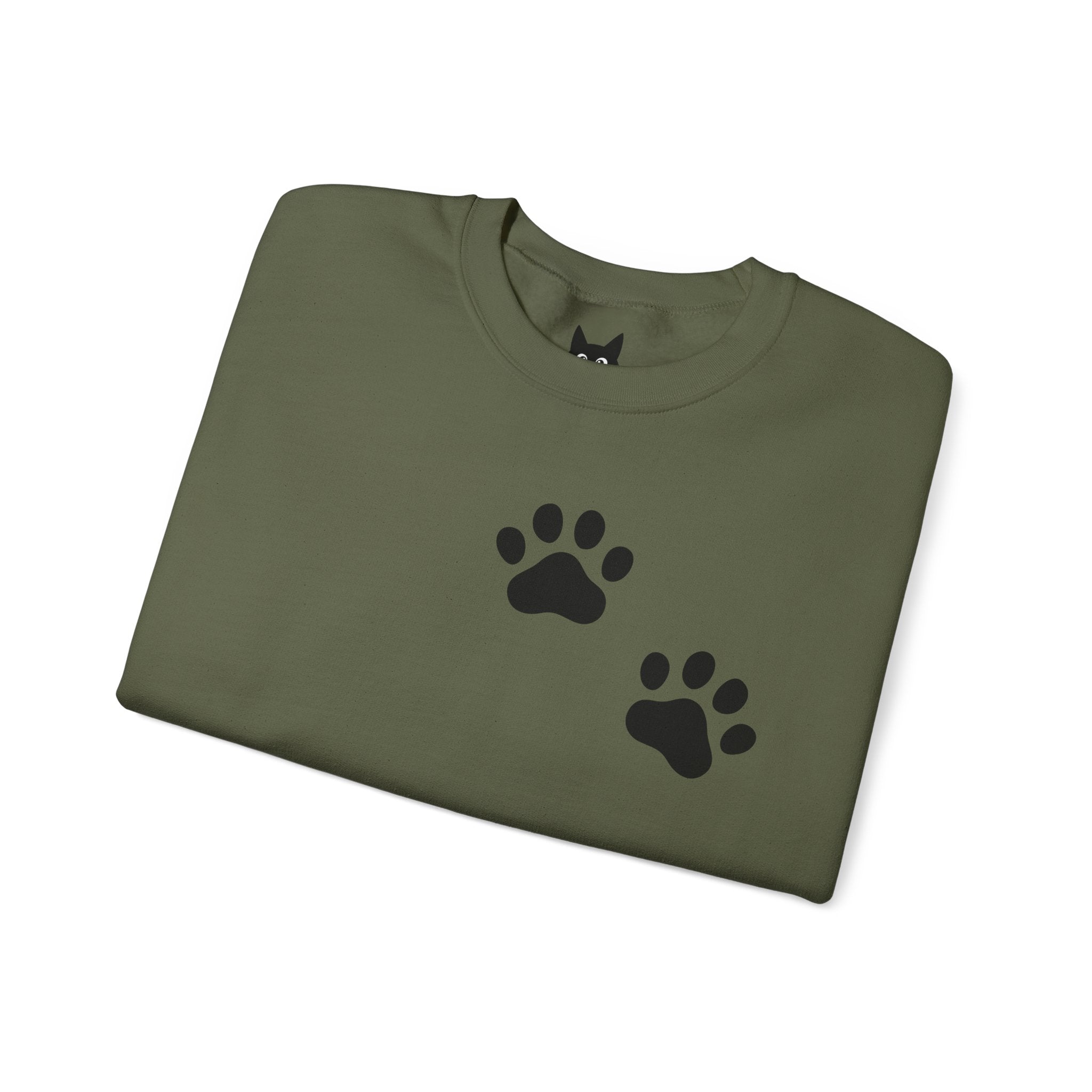 Paw Print Crewneck Sweatshirt for Cat Lovers