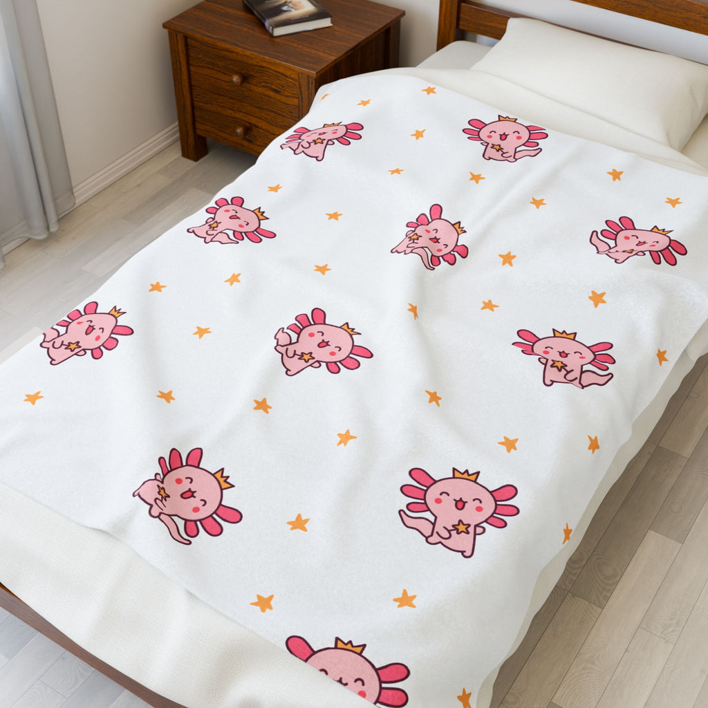 Axolotyl Plush Blanket for Kids