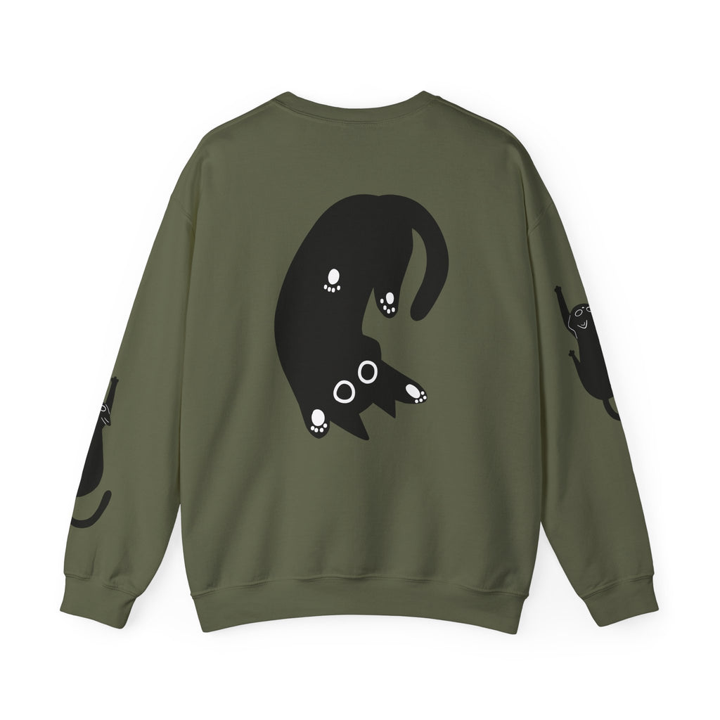 Paw Print Crewneck Sweatshirt for Cat Lovers