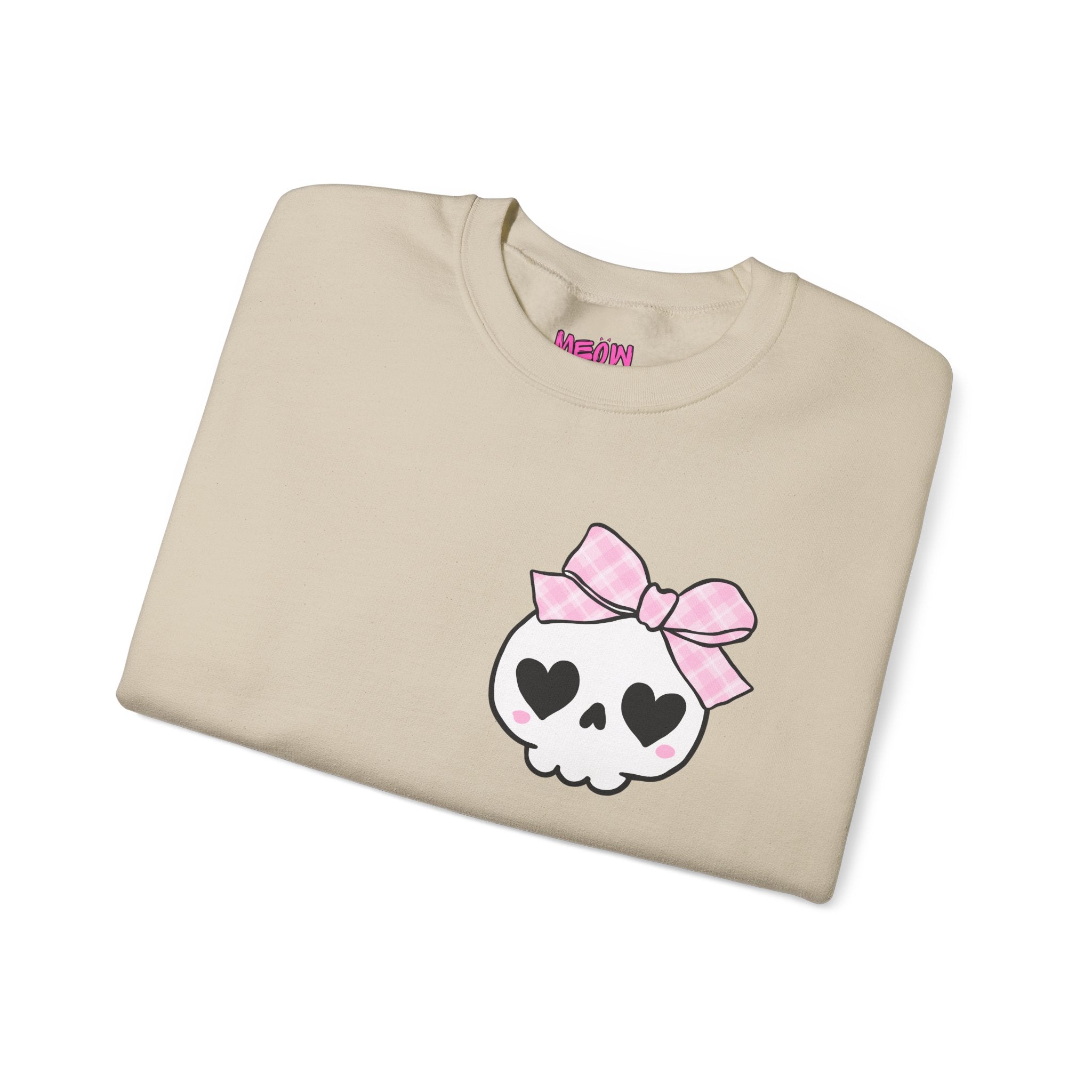 Cute Skull Bow Crewneck Sweatshirt