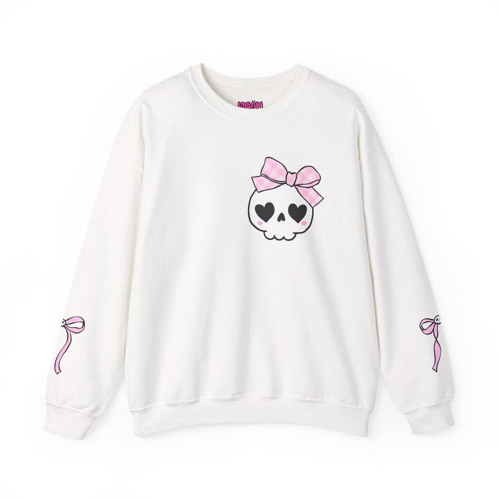 Cute Skull Bow Crewneck Sweatshirt