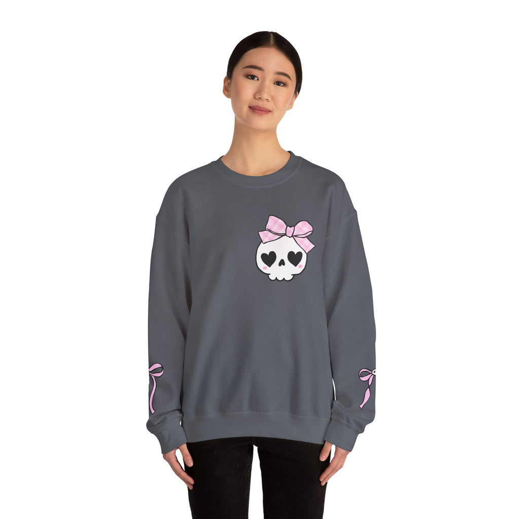 Cute Skull Bow Crewneck Sweatshirt