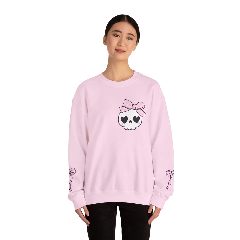 Cute Skull Bow Crewneck Sweatshirt