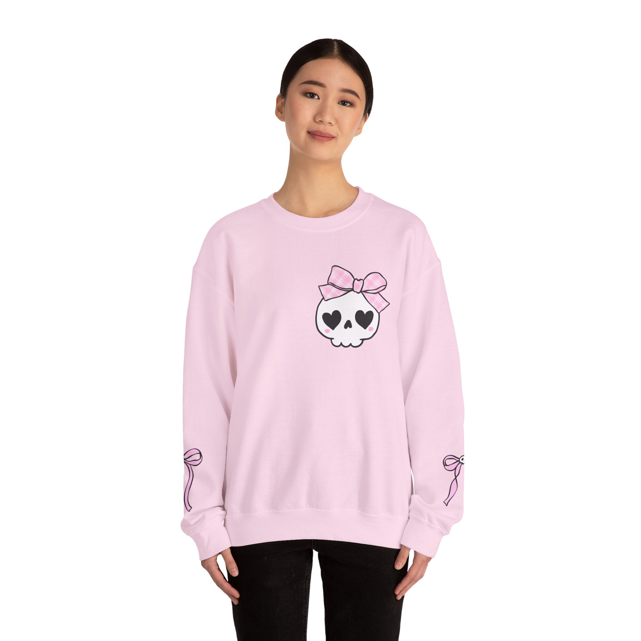 Cute Skull Bow Crewneck Sweatshirt