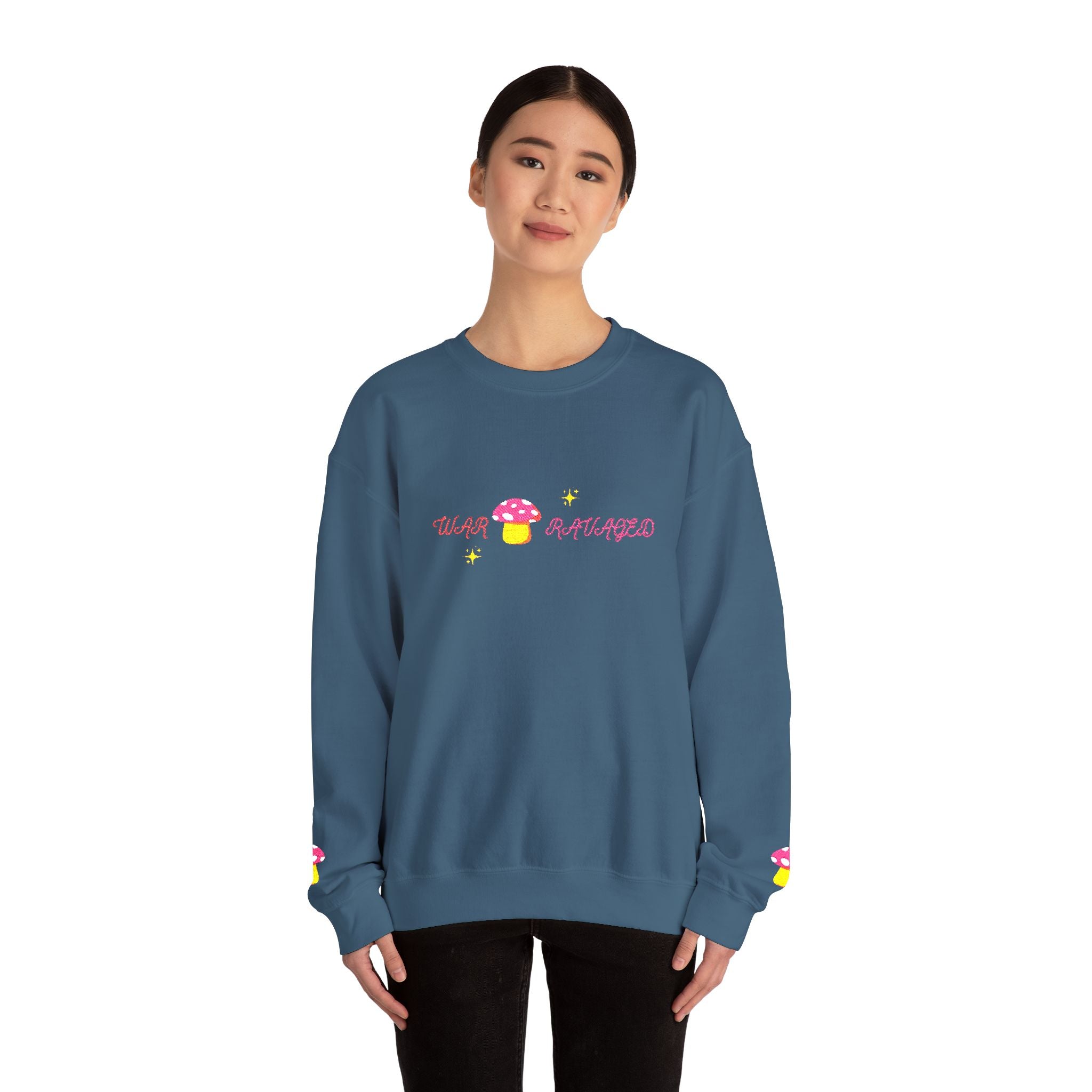 Cozy Mushroom 'War Ravaged' Magic Crewneck Sweatshirt