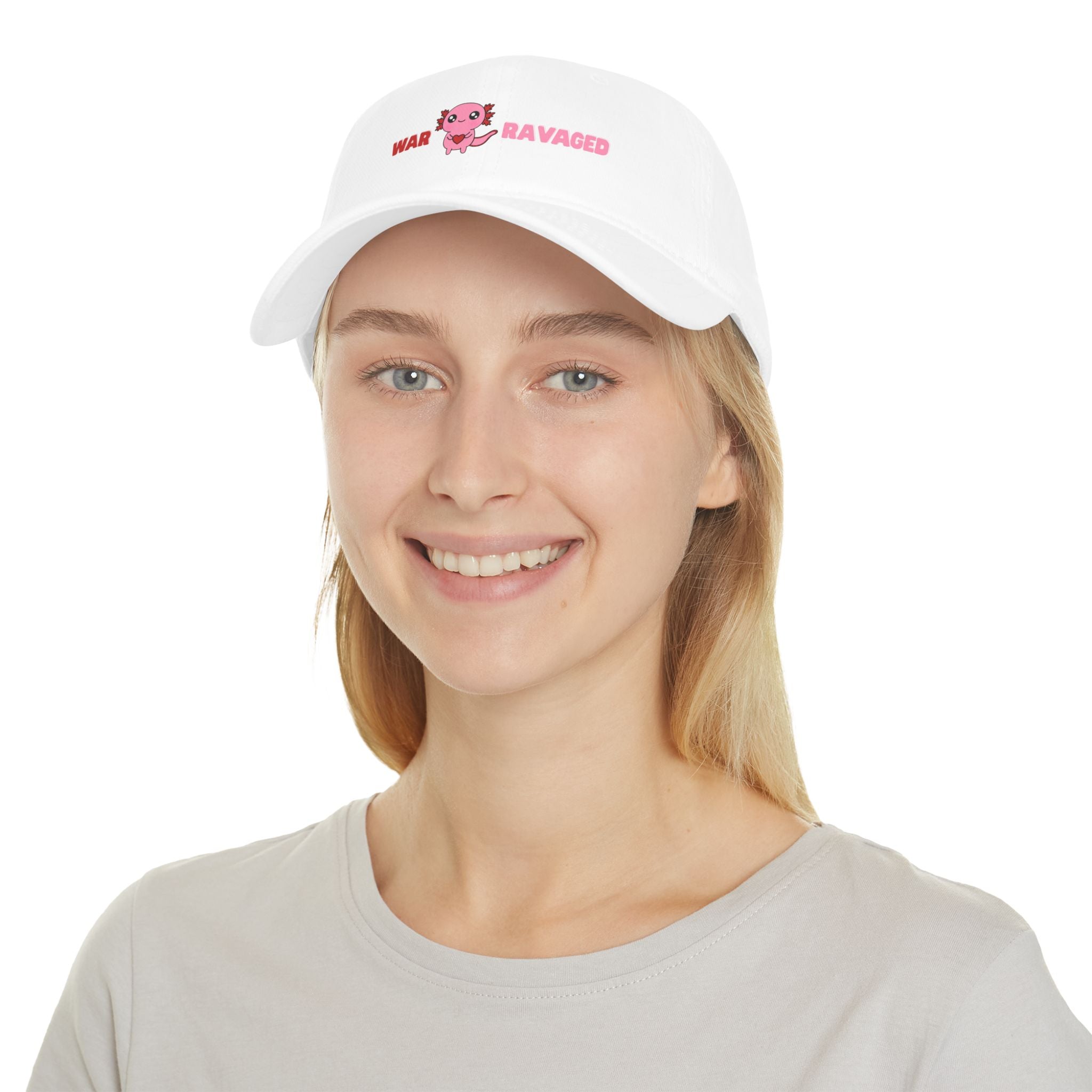 War Ravaged Kawaii Axolotl Baseball Cap