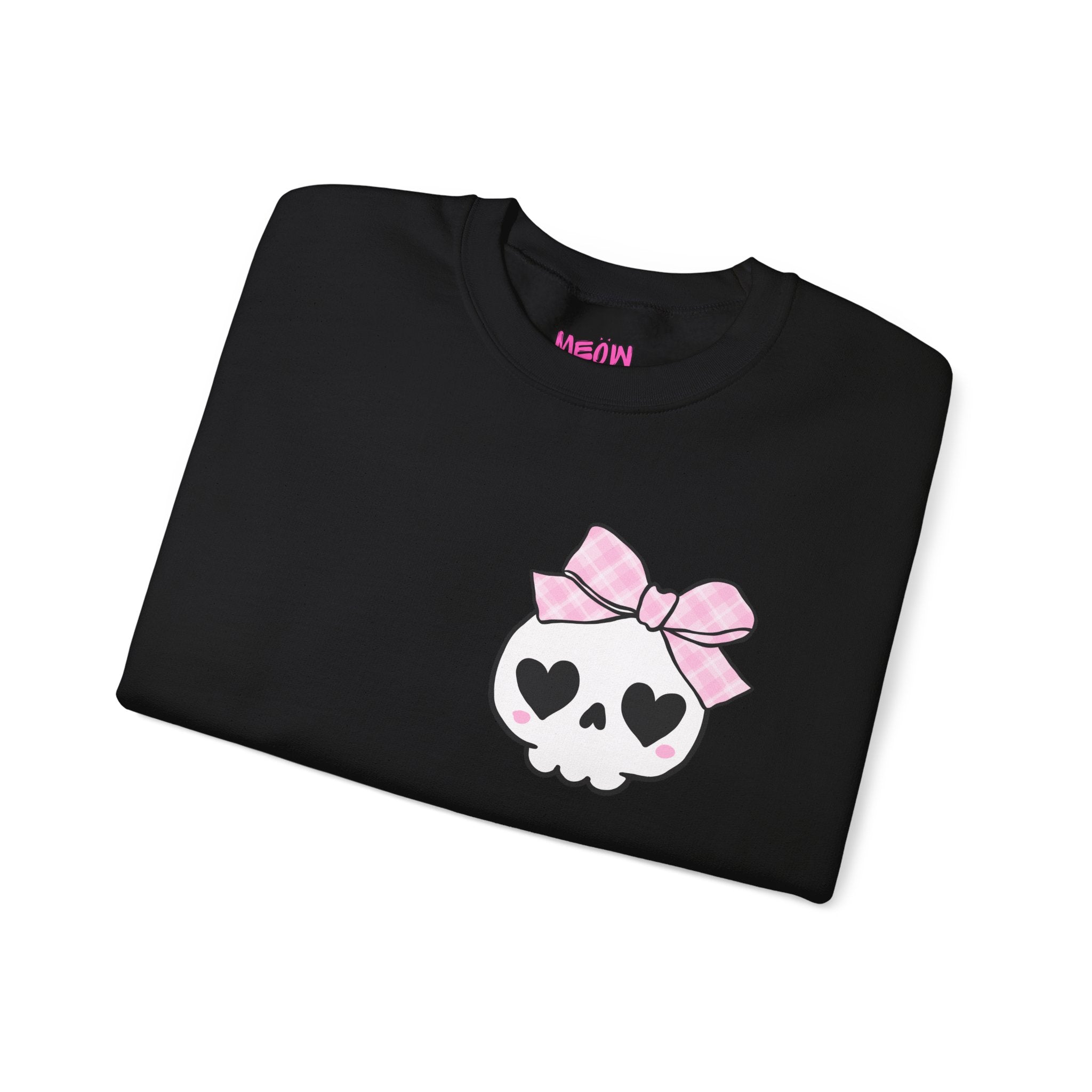 Cute Skull Bow Crewneck Sweatshirt