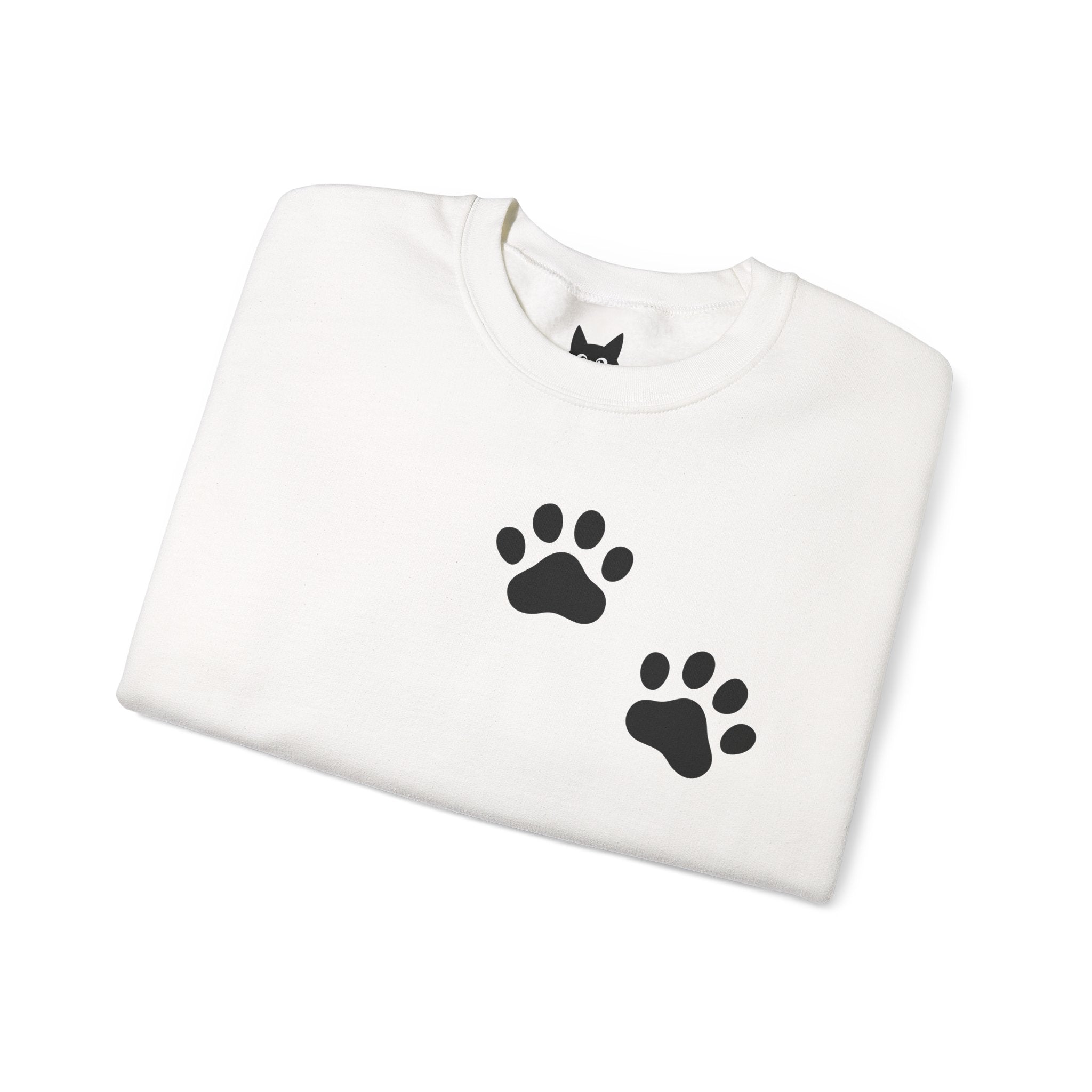 Paw Print Crewneck Sweatshirt for Cat Lovers