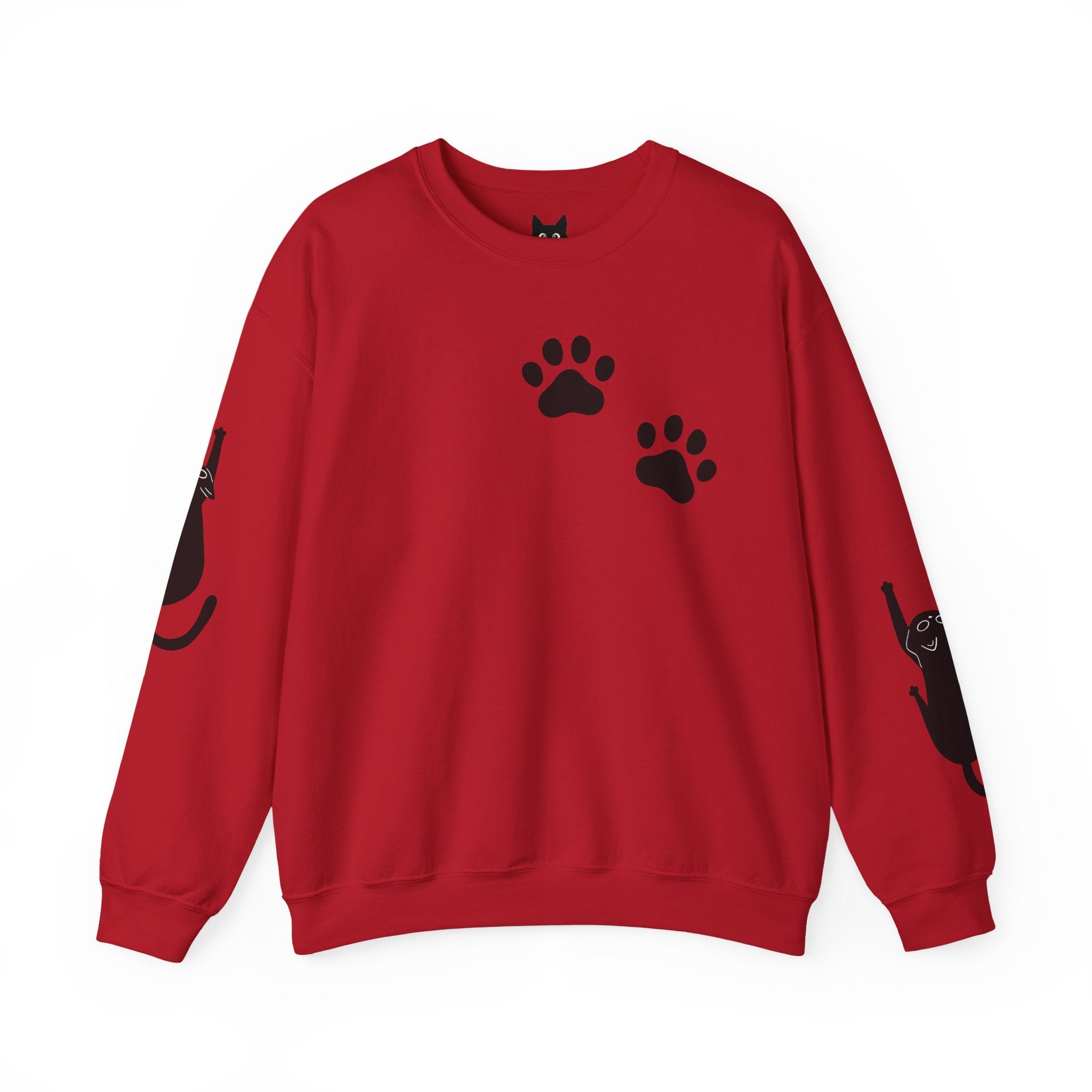 Paw Print Crewneck Sweatshirt for Cat Lovers
