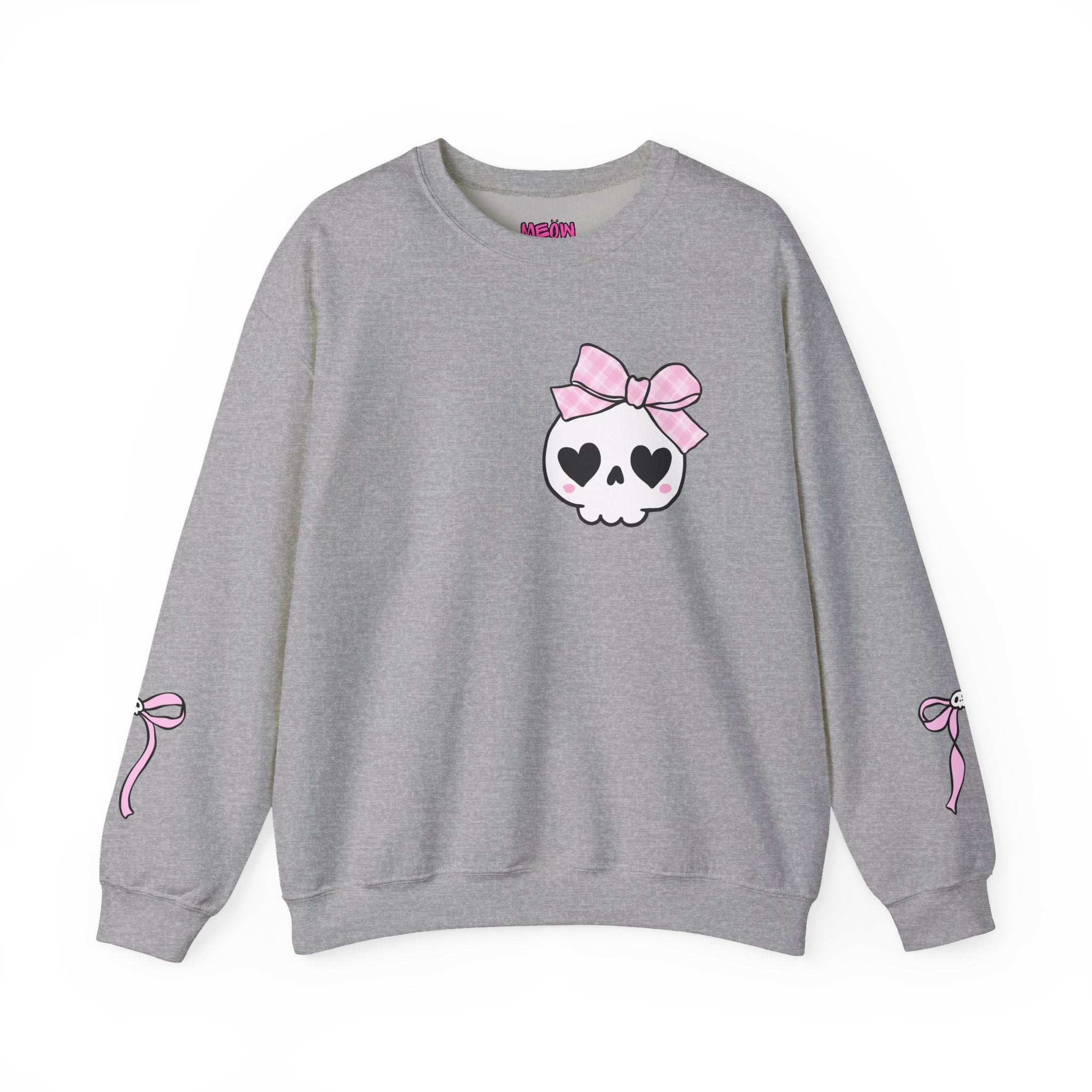 Cute Skull Bow Crewneck Sweatshirt