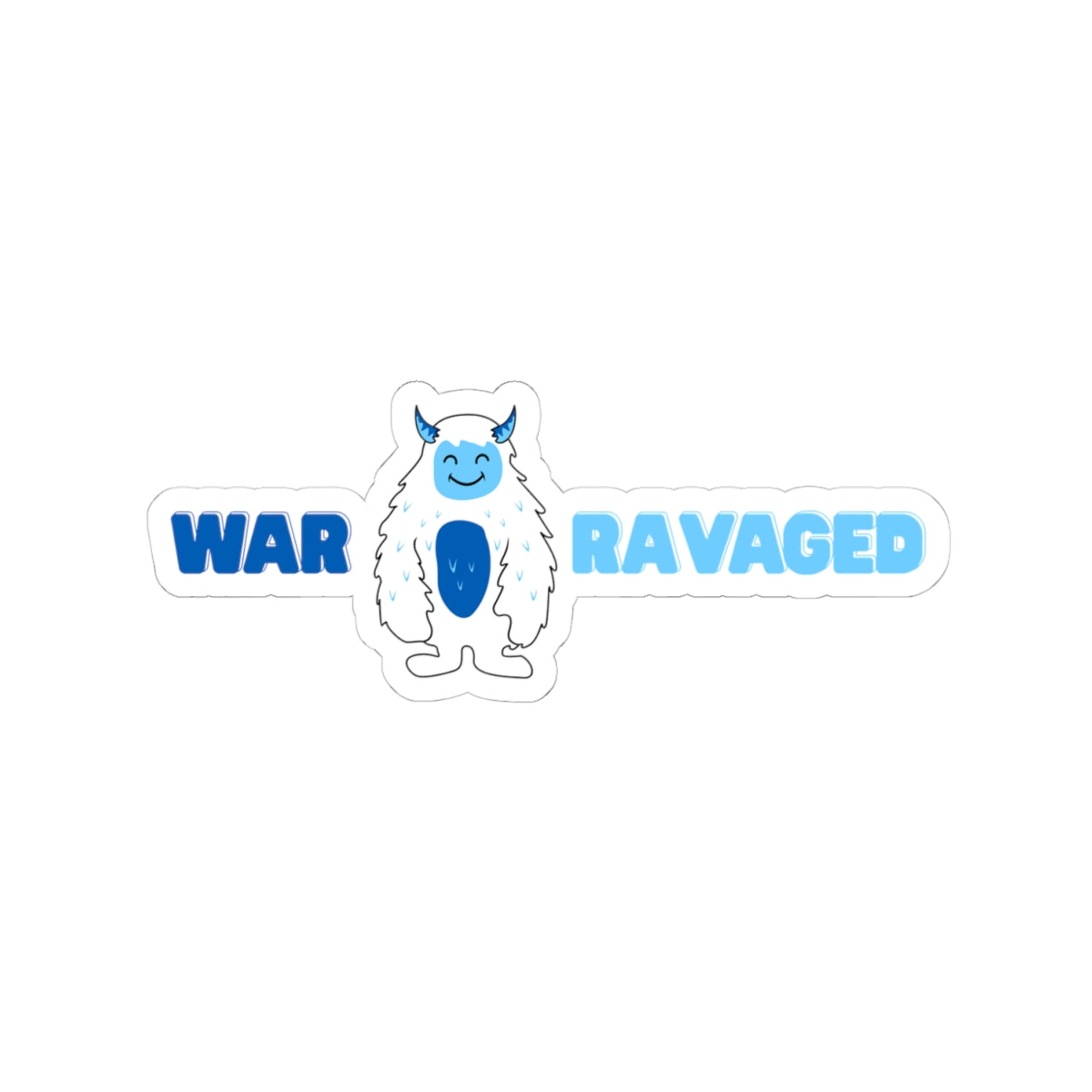 War Ravaged Portland Bigfoot Sasquatch Kiss-Cut Stickers