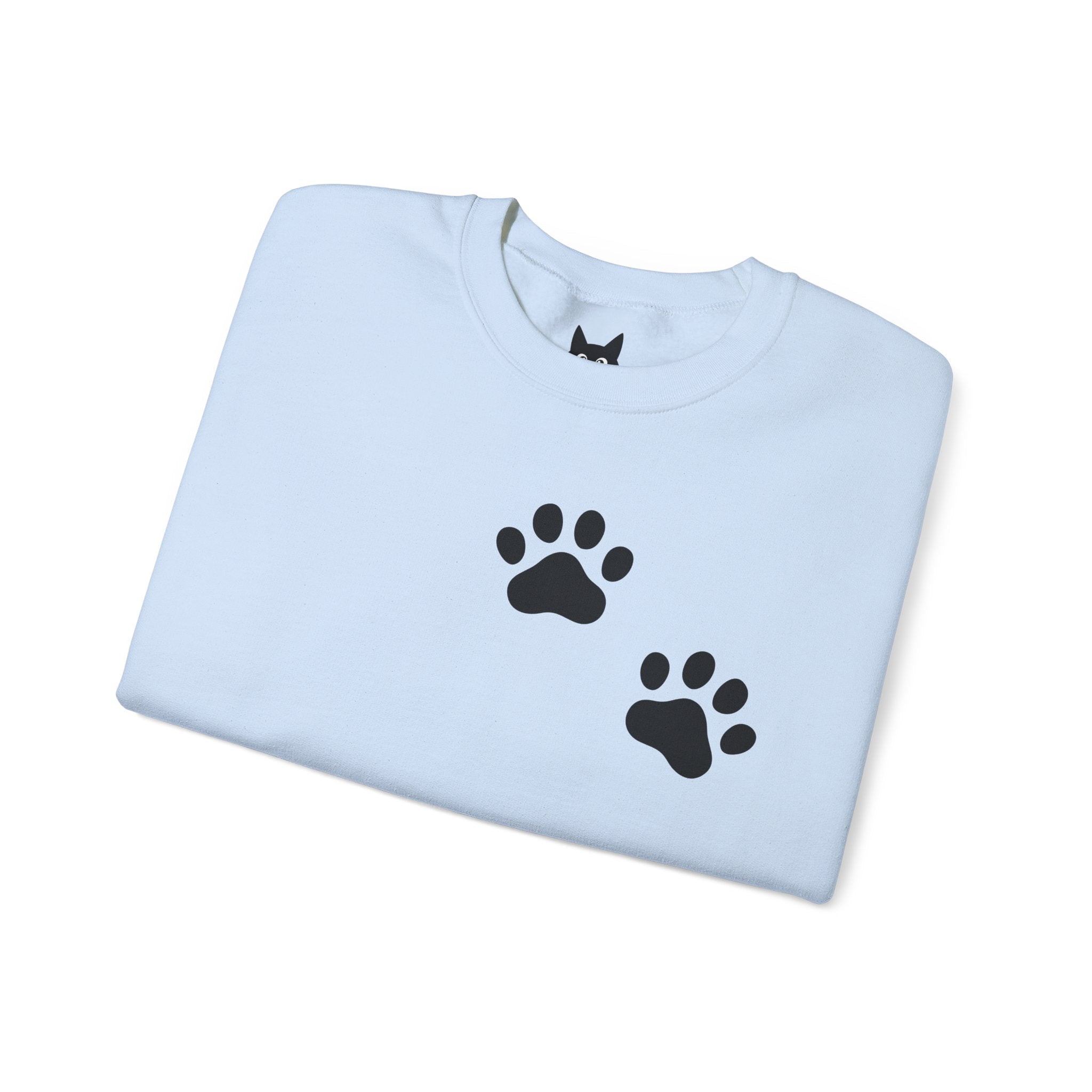Paw Print Crewneck Sweatshirt for Cat Lovers