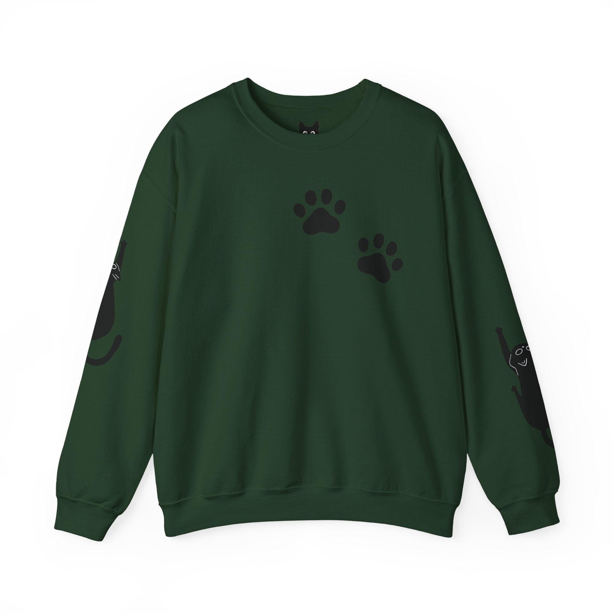Paw Print Crewneck Sweatshirt for Cat Lovers