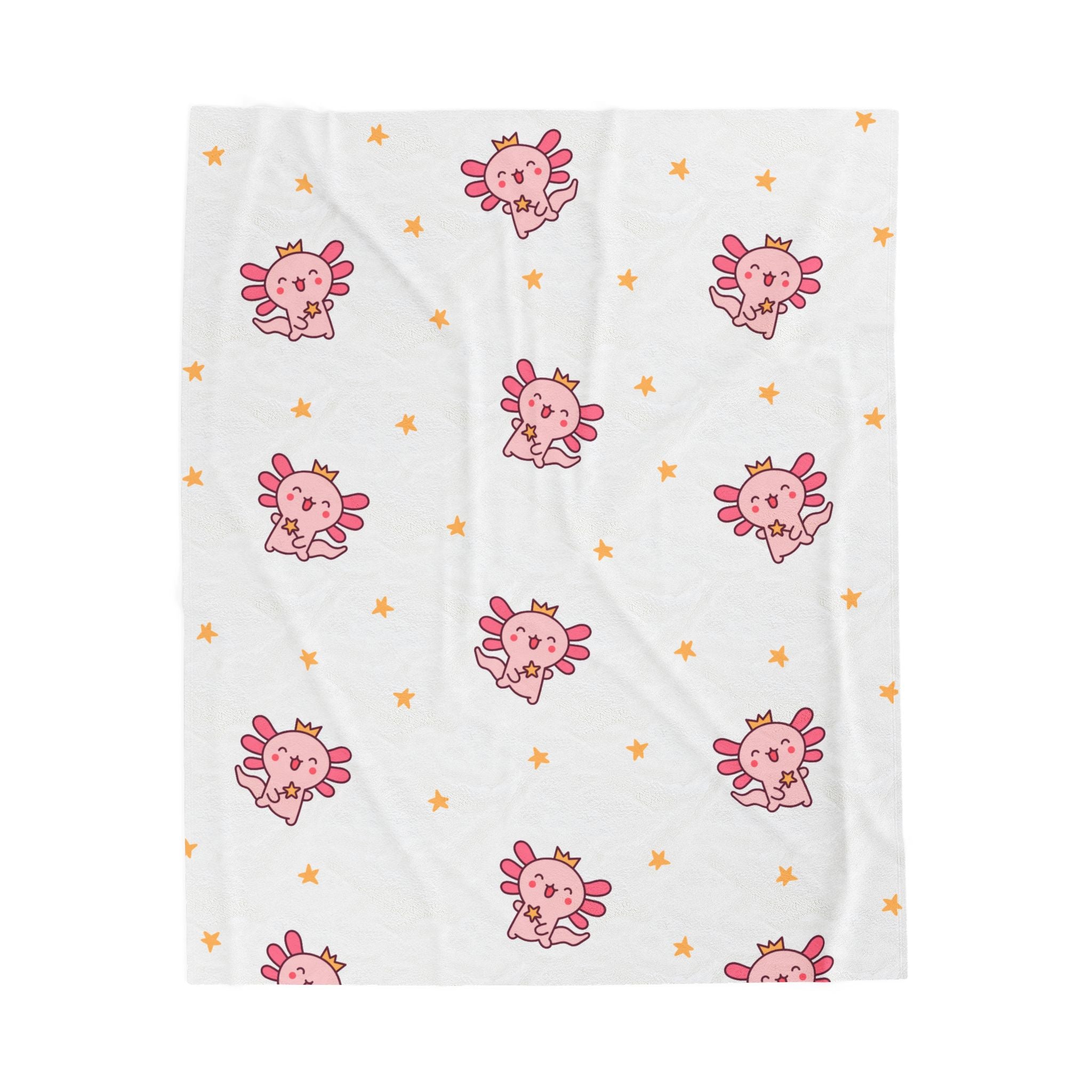 Axolotyl Plush Blanket for Kids