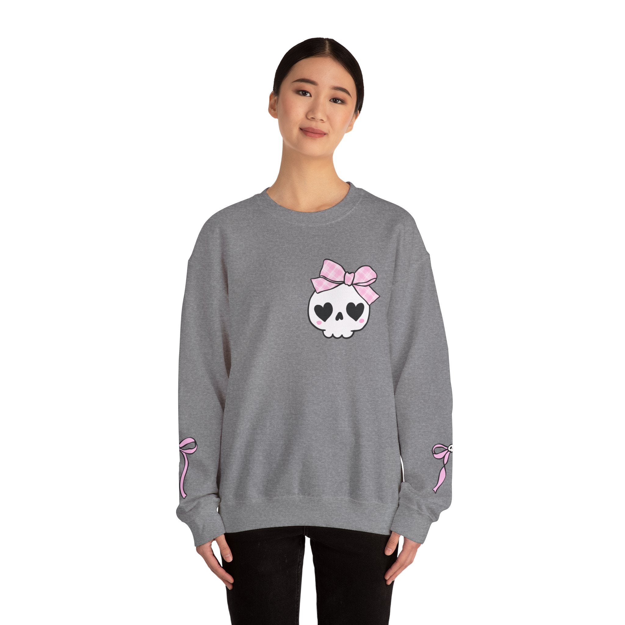 Cute Skull Bow Crewneck Sweatshirt