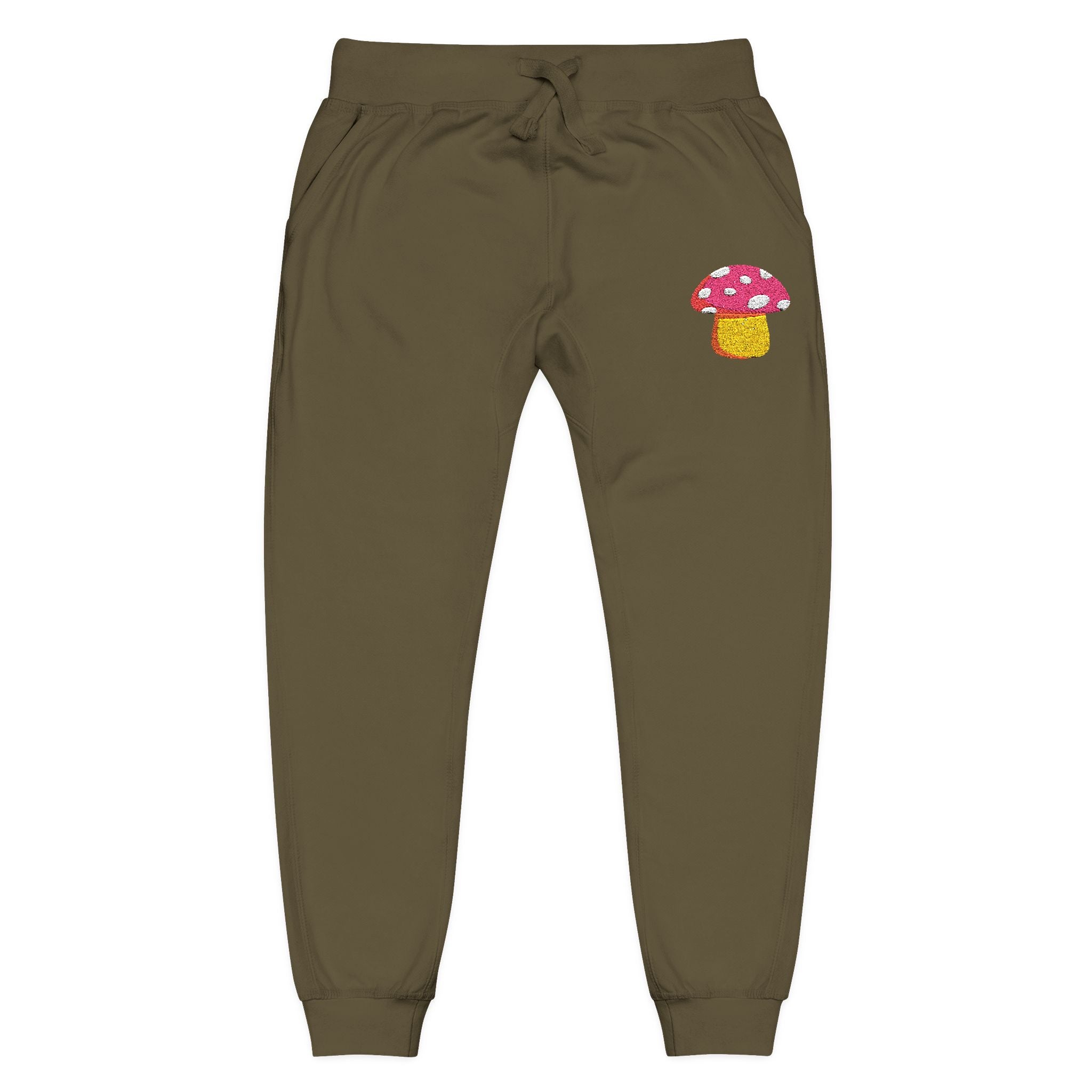 Cozy Mushroom 'War Ravaged' Embroidered Sweatpants