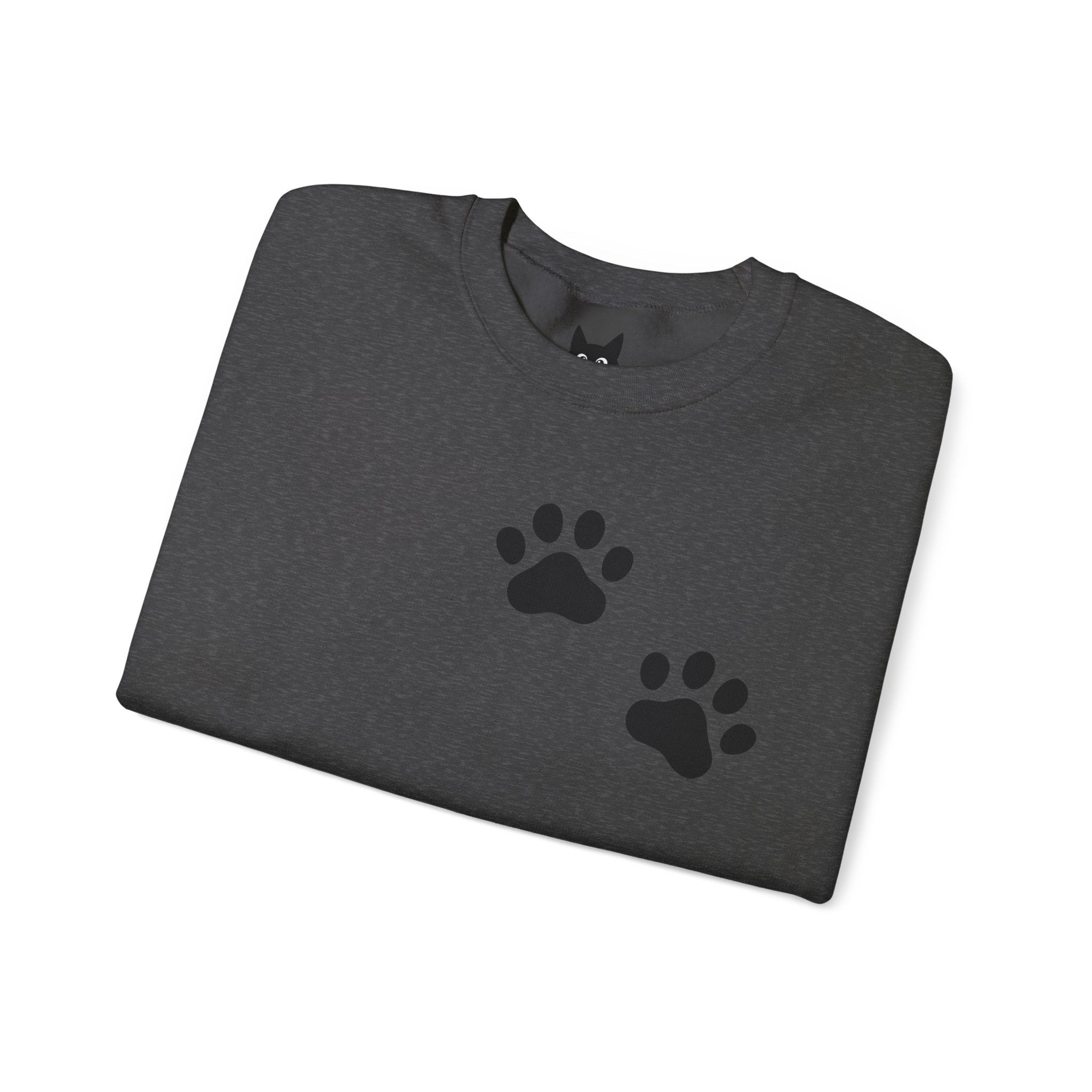 Paw Print Crewneck Sweatshirt for Cat Lovers