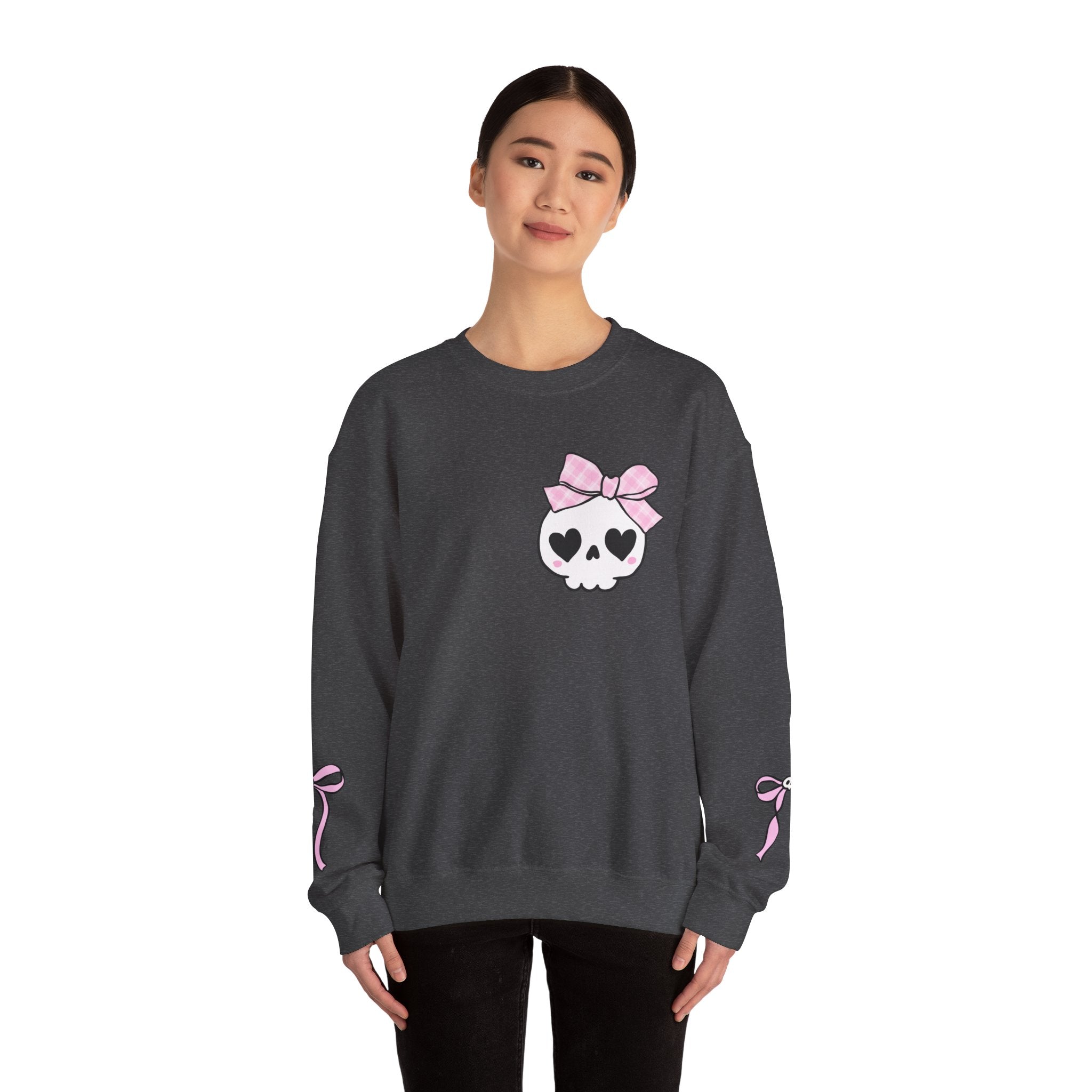 Cute Skull Bow Crewneck Sweatshirt