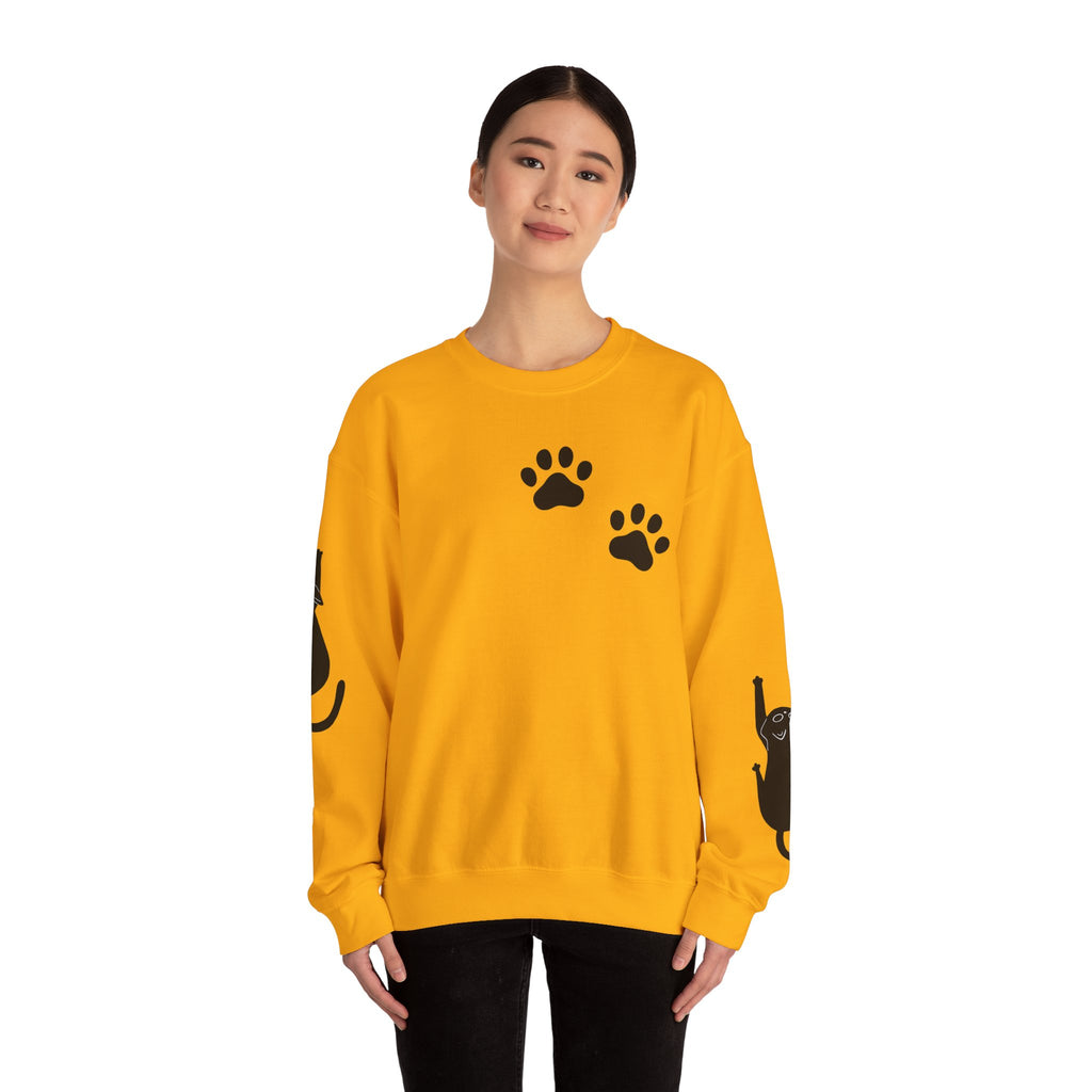 Paw Print Crewneck Sweatshirt for Cat Lovers