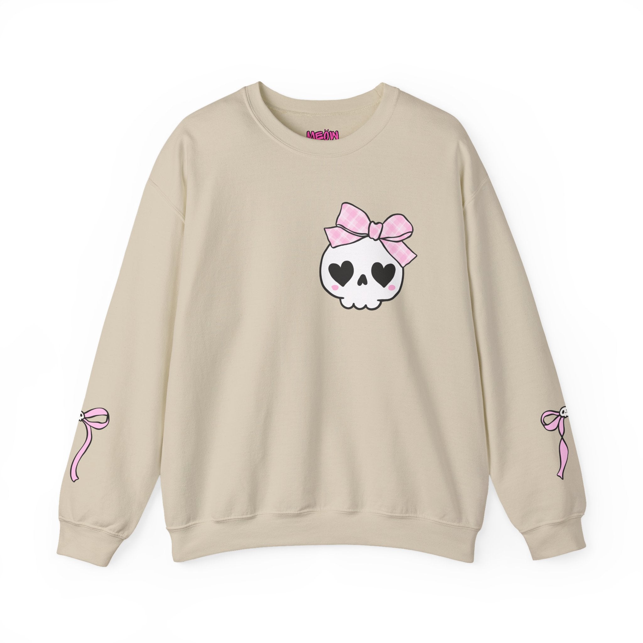 Cute Skull Bow Crewneck Sweatshirt