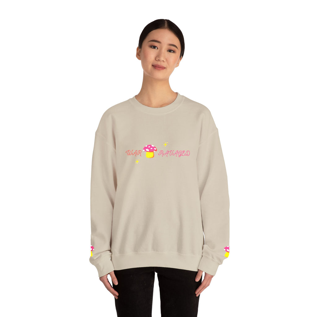 Cozy Mushroom 'War Ravaged' Magic Crewneck Sweatshirt