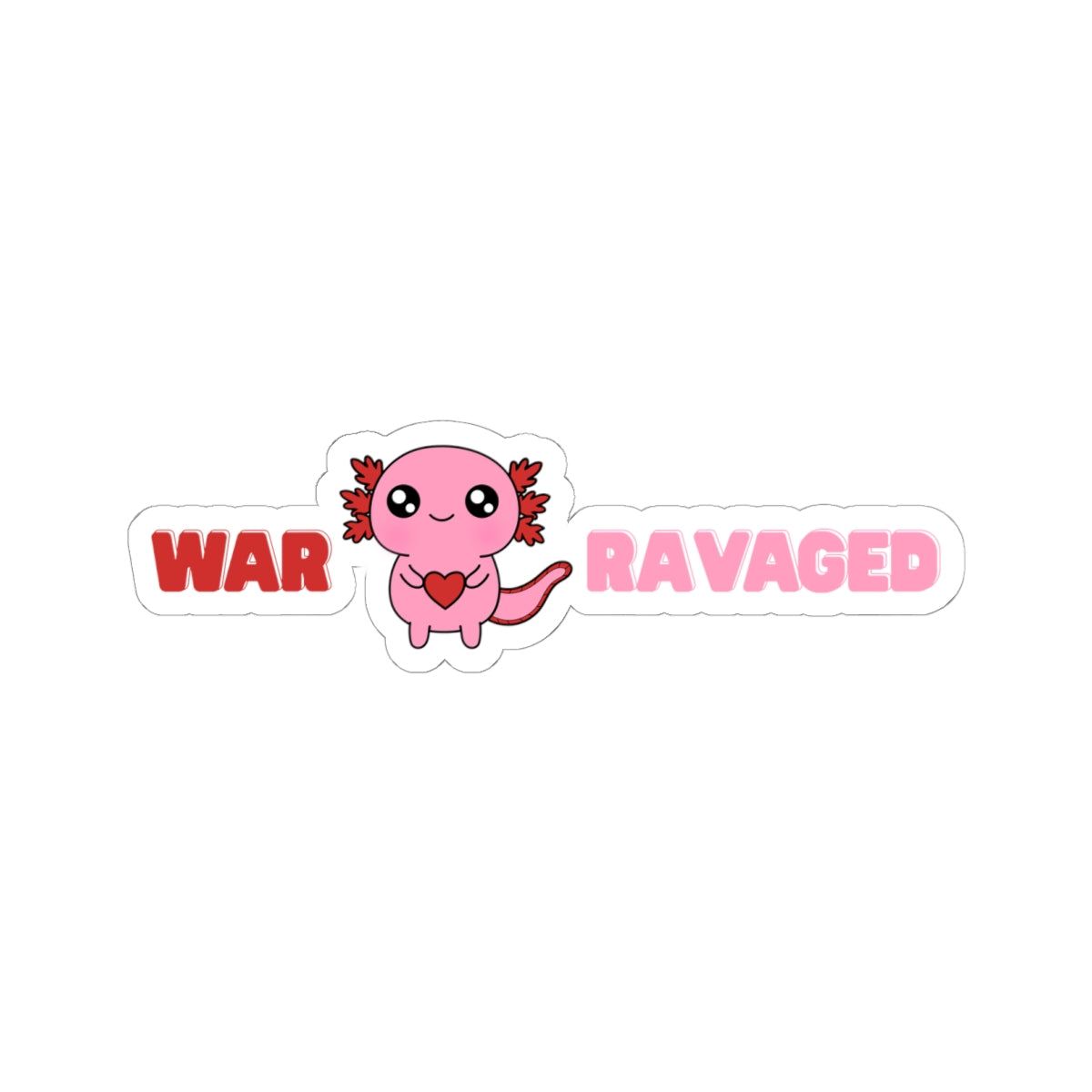 War Ravaged Portland Axolotl Kiss-Cut Stickers