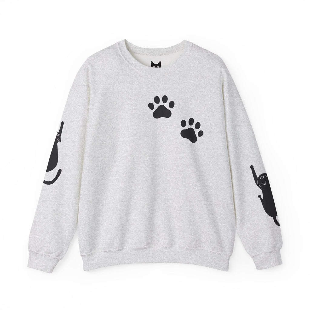 Paw Print Crewneck Sweatshirt for Cat Lovers