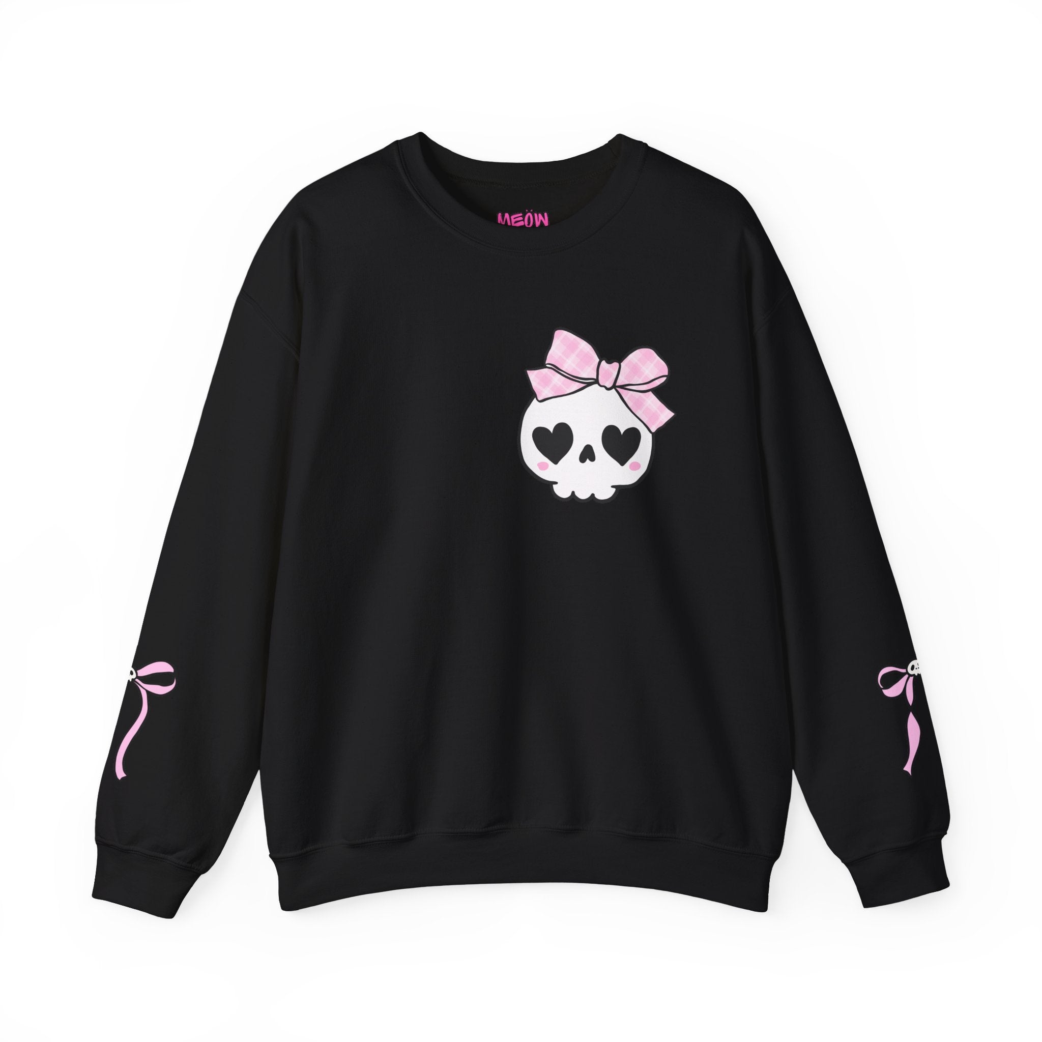 Cute Skull Bow Crewneck Sweatshirt