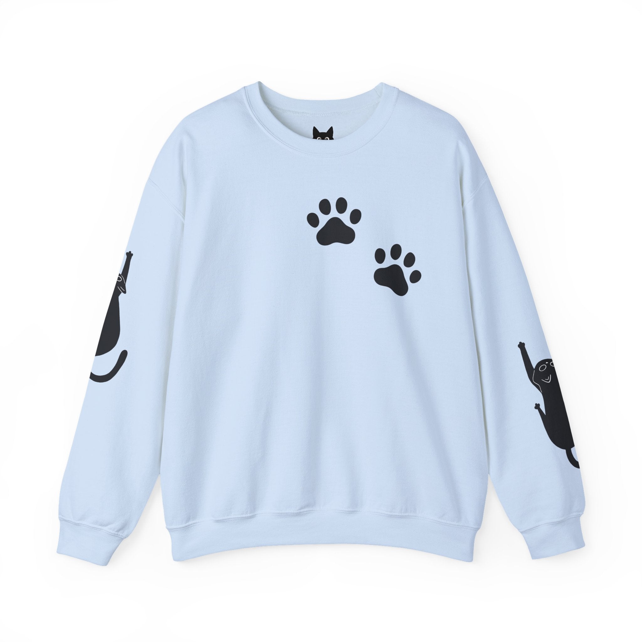 Paw Print Crewneck Sweatshirt for Cat Lovers