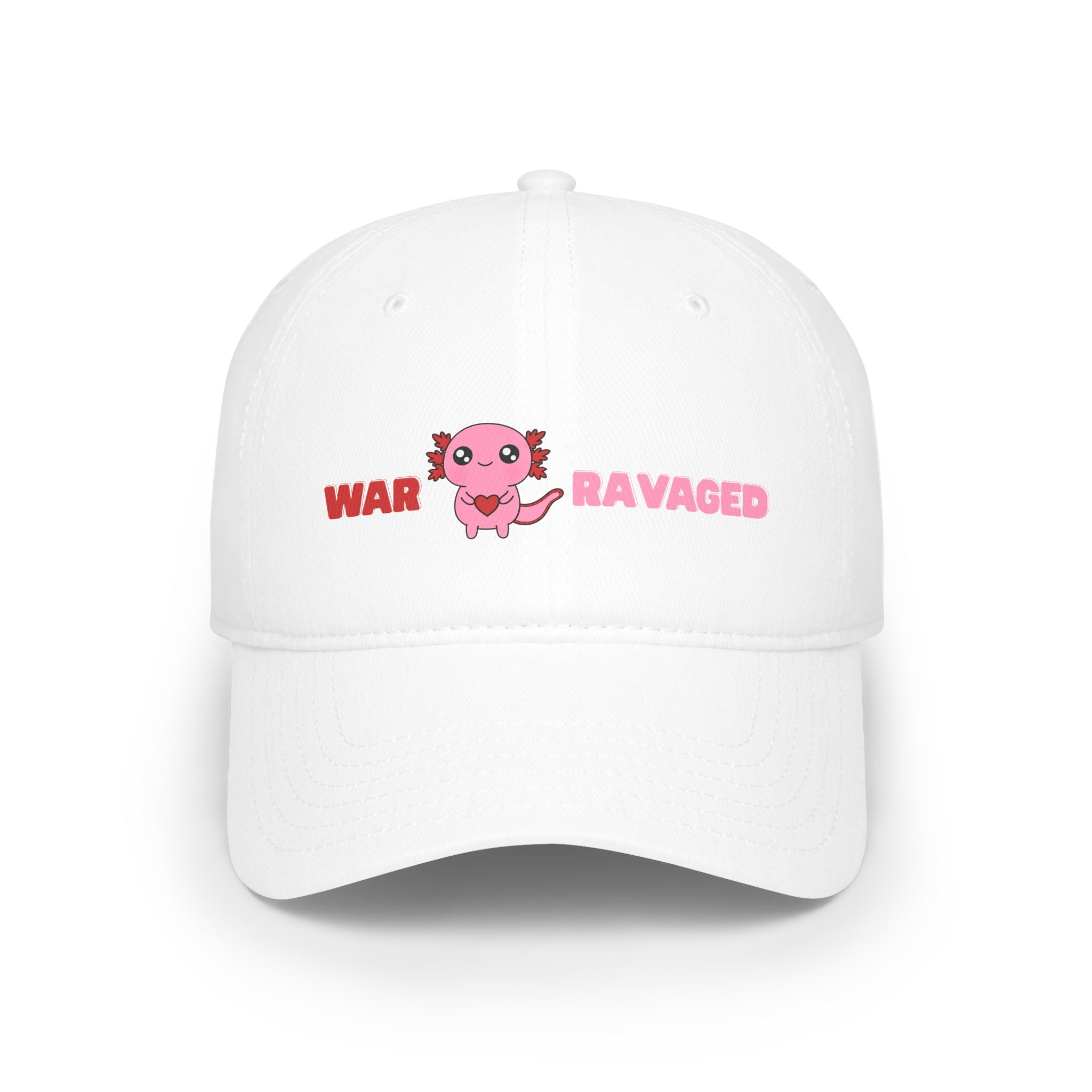 War Ravaged Kawaii Axolotl Baseball Cap