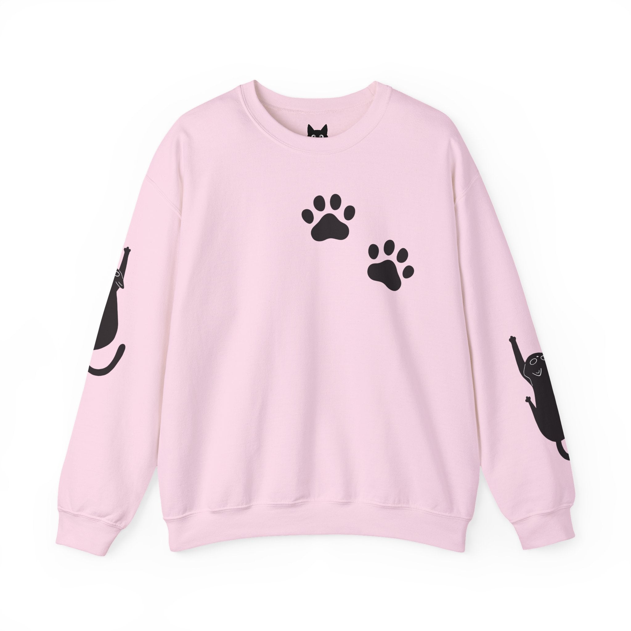 Paw Print Crewneck Sweatshirt for Cat Lovers