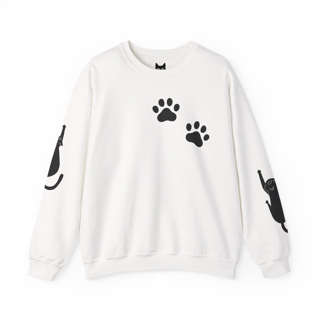 Paw Print Crewneck Sweatshirt for Cat Lovers