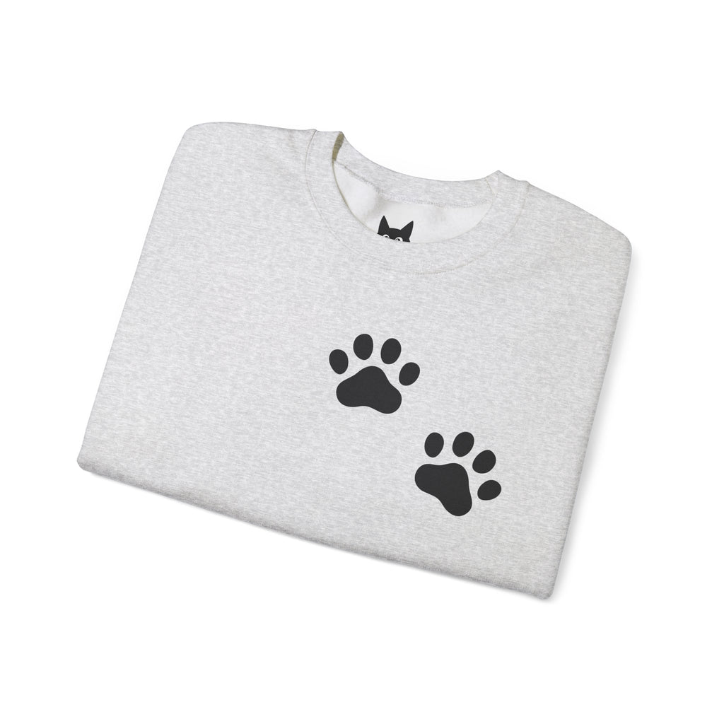 Paw Print Crewneck Sweatshirt for Cat Lovers