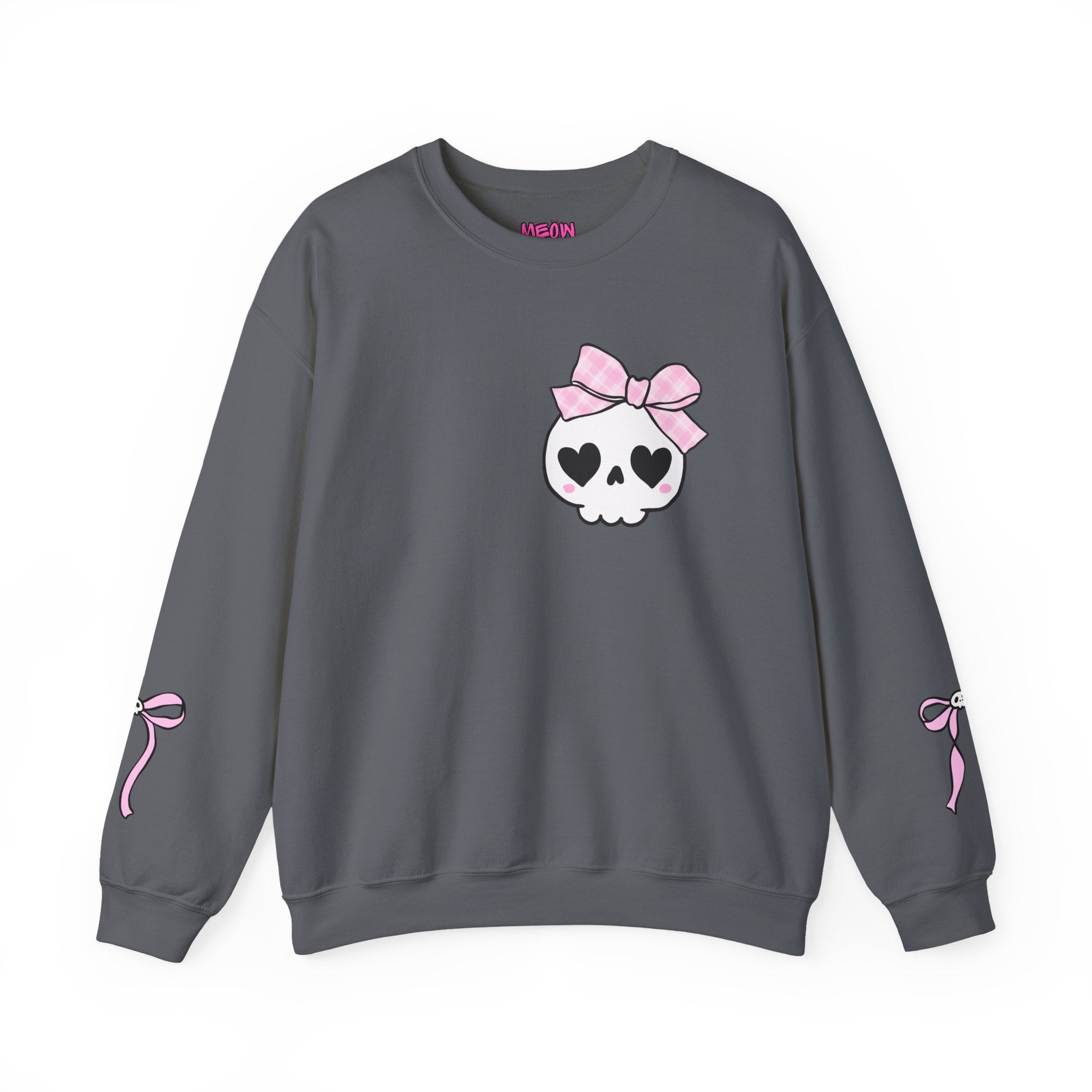 Cute Skull Bow Crewneck Sweatshirt
