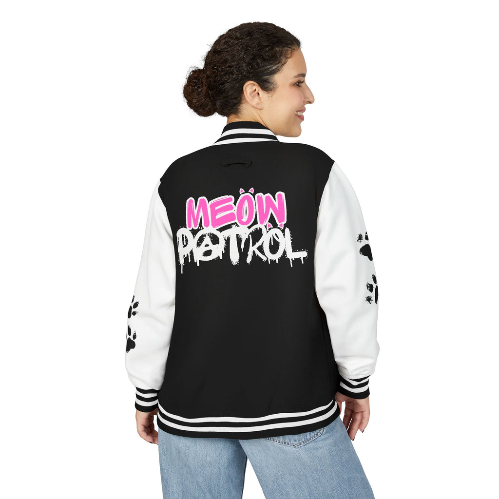 Cute Graffiti Cat Themed Letterman Jacket